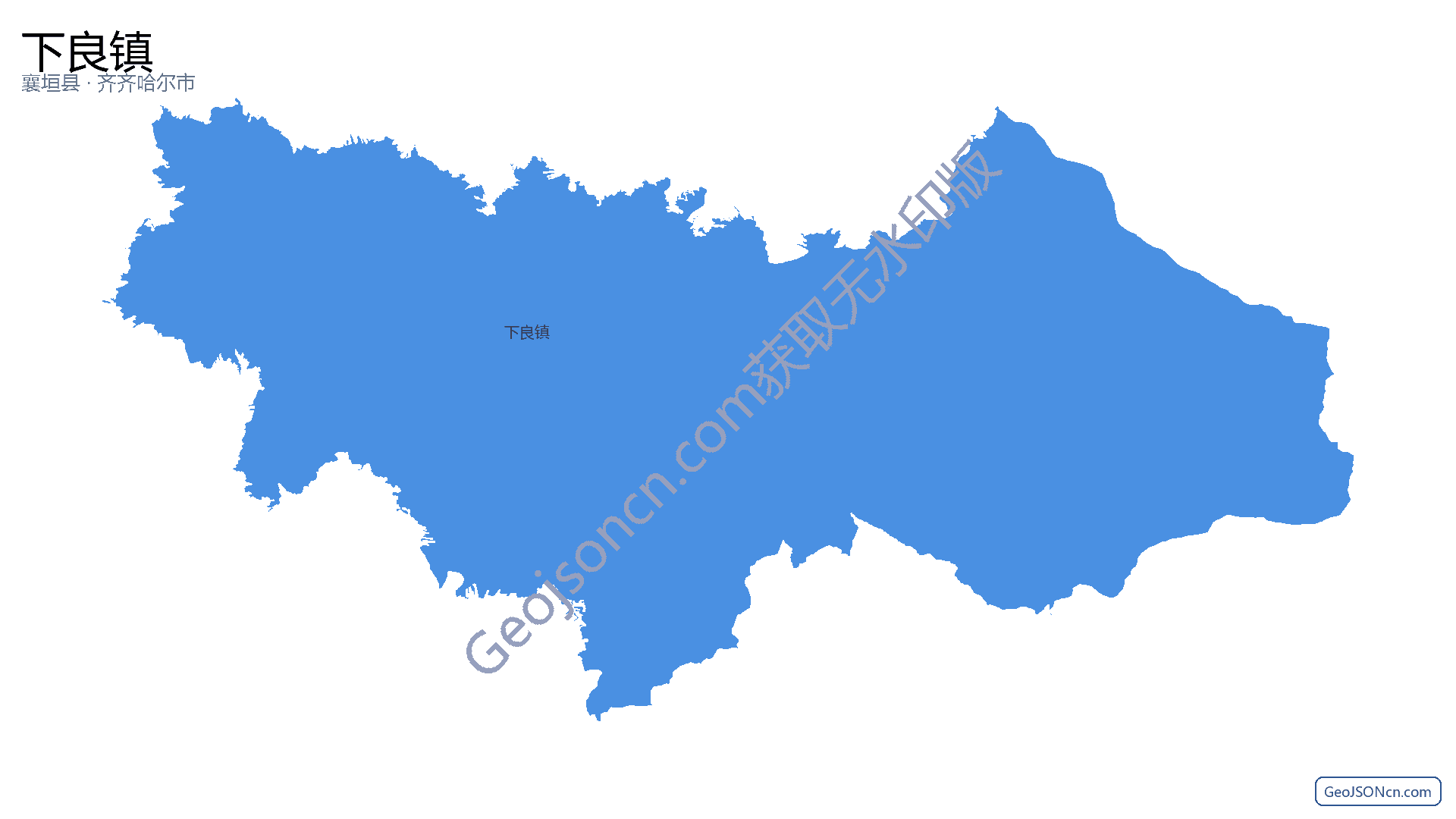 下良镇行政区划边界地图（襄垣县·长治市）,提供GeoJSON、SHP矢量边界数据下载及高清地图大图(PNG/JPG) - GeoJSONcn.com