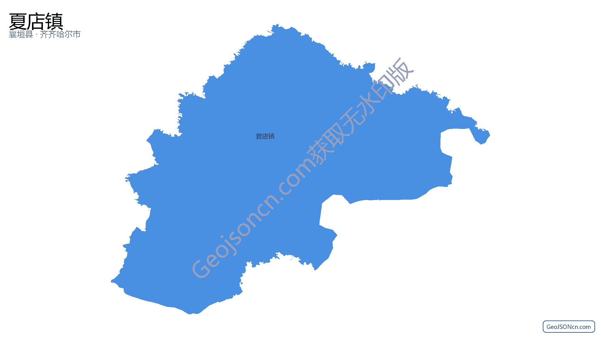 夏店镇行政区划边界地图（襄垣县·长治市）,提供GeoJSON、SHP矢量边界数据下载及高清地图大图(PNG/JPG) - GeoJSONcn.com
