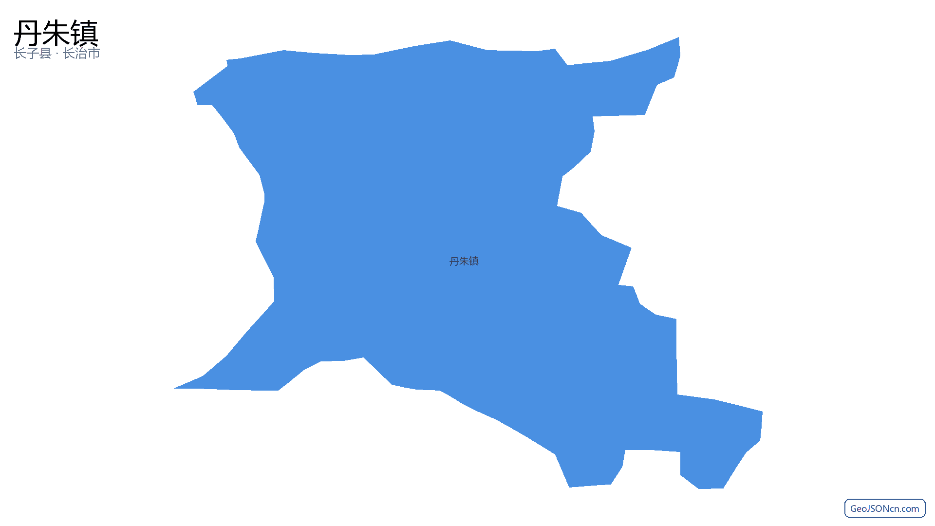 丹朱镇行政区划边界地图(长子县·长治市),提供GeoJSON、SHP矢量边界数据下载及高清地图大图(PNG/JPG) - GeoJSONcn.com