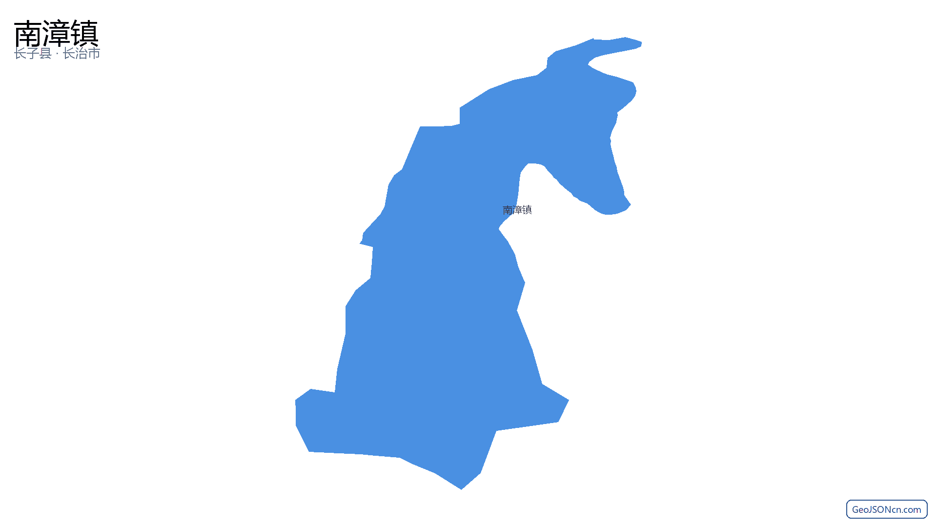 南漳镇行政区划边界地图（长子县·长治市）,提供GeoJSON、SHP矢量边界数据下载及高清地图大图(PNG/JPG) - GeoJSONcn.com
