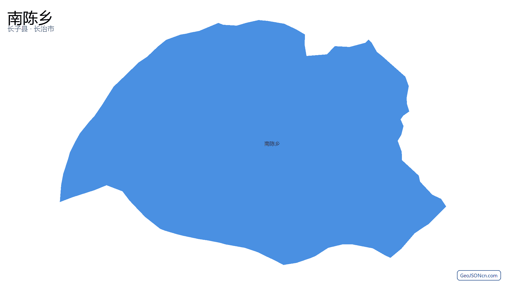 南陈乡行政区划边界地图(长子县·长治市),提供GeoJSON、SHP矢量边界数据下载及高清地图大图(PNG/JPG) - GeoJSONcn.com