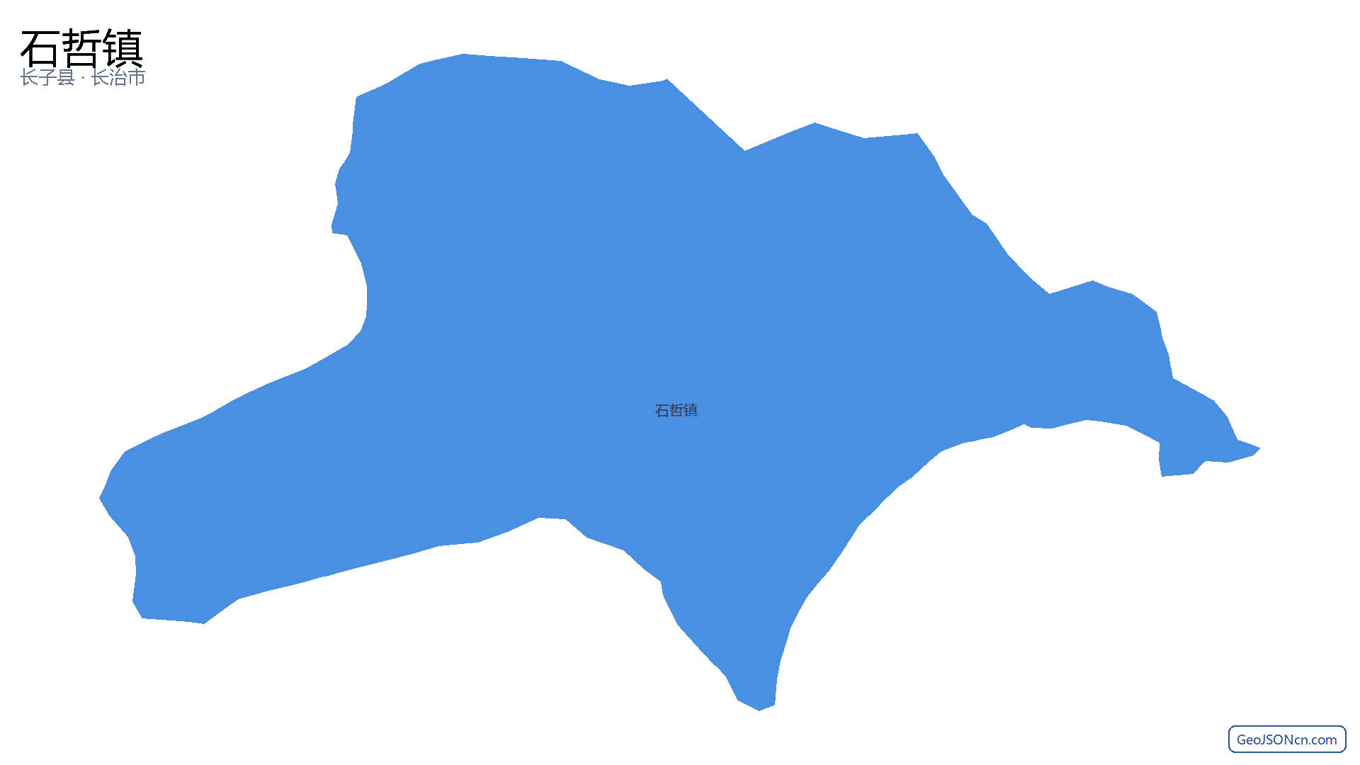 石哲镇行政区划边界地图（长子县·长治市）,提供GeoJSON、SHP矢量边界数据下载及高清地图大图(PNG/JPG) - GeoJSONcn.com