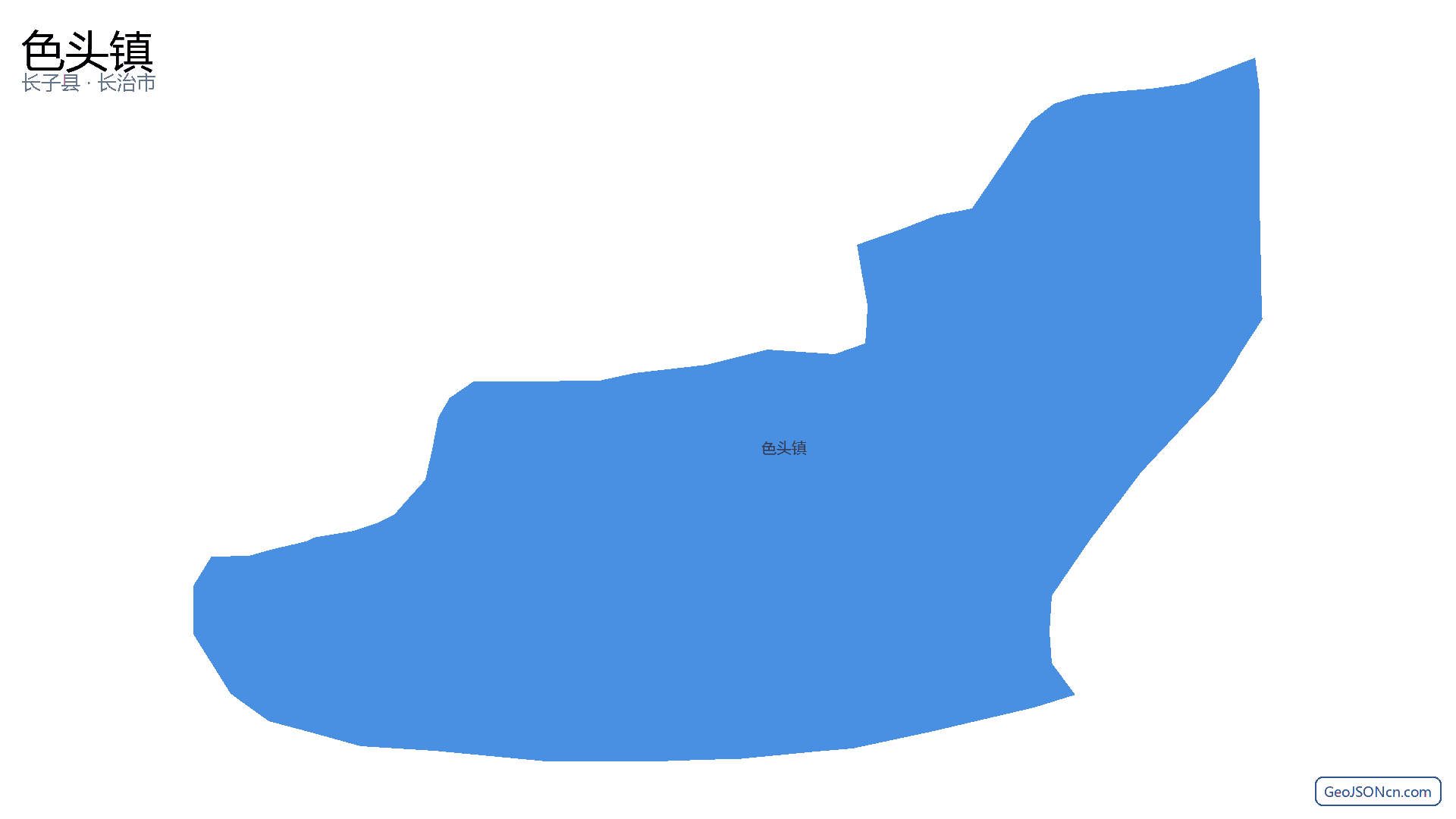 色头镇行政区划边界地图（长子县·长治市）,提供GeoJSON、SHP矢量边界数据下载及高清地图大图(PNG/JPG) - GeoJSONcn.com