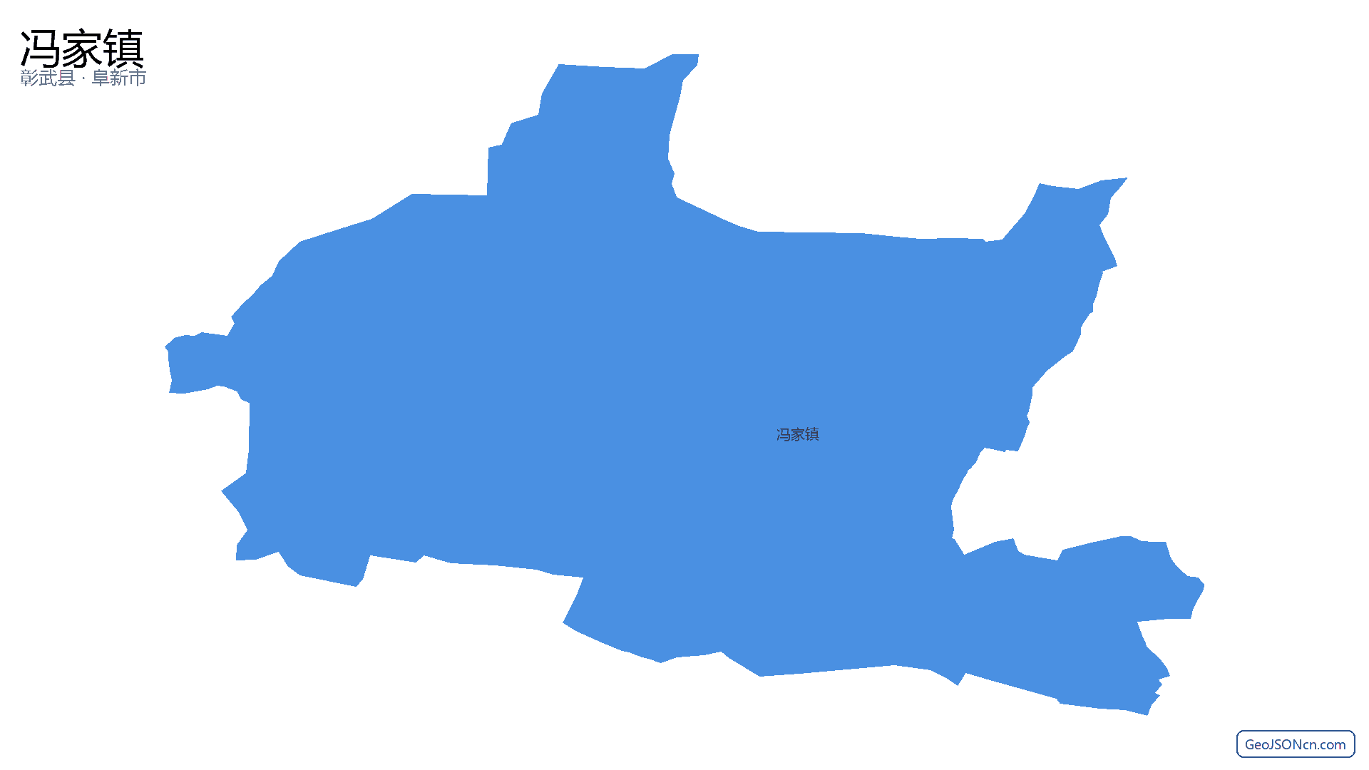 冯家镇行政区划边界地图(彰武县·阜新市),提供GeoJSON、SHP矢量边界数据下载及高清地图大图(PNG/JPG) - GeoJSONcn.com
