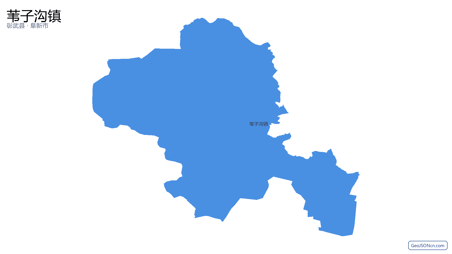 苇子沟镇行政区划边界地图（彰武县·阜新市）,提供GeoJSON、SHP矢量边界数据下载及高清地图大图(PNG/JPG) - GeoJSONcn.com