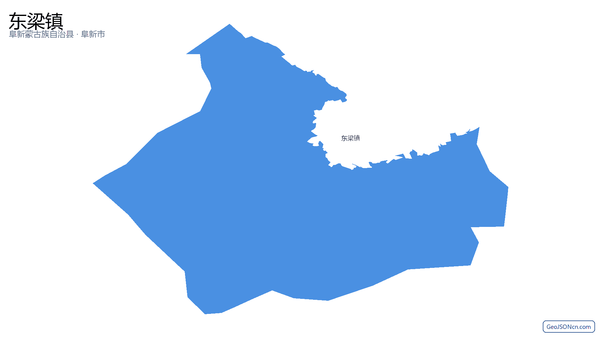东梁镇行政区划边界地图（阜新蒙古族自治县·阜新市）,提供GeoJSON、SHP矢量边界数据下载及高清地图大图(PNG/JPG) - GeoJSONcn.com
