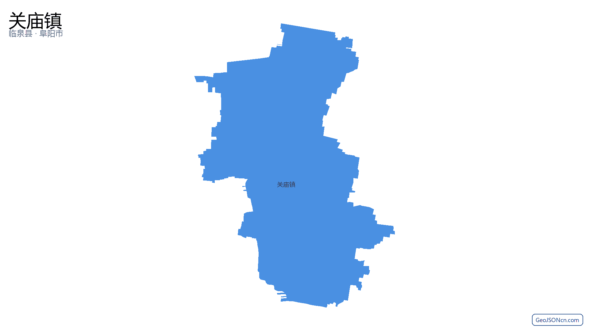 关庙镇行政区划边界地图（临泉县·阜阳市）,提供GeoJSON、SHP矢量边界数据下载及高清地图大图(PNG/JPG) - GeoJSONcn.com