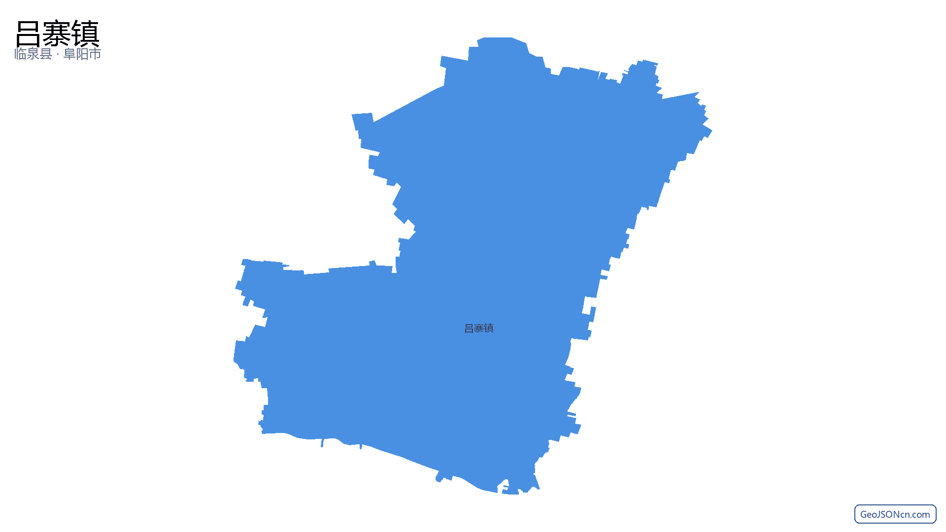 吕寨镇行政区划边界地图(临泉县·阜阳市),提供GeoJSON、SHP矢量边界数据下载及高清地图大图(PNG/JPG) - GeoJSONcn.com