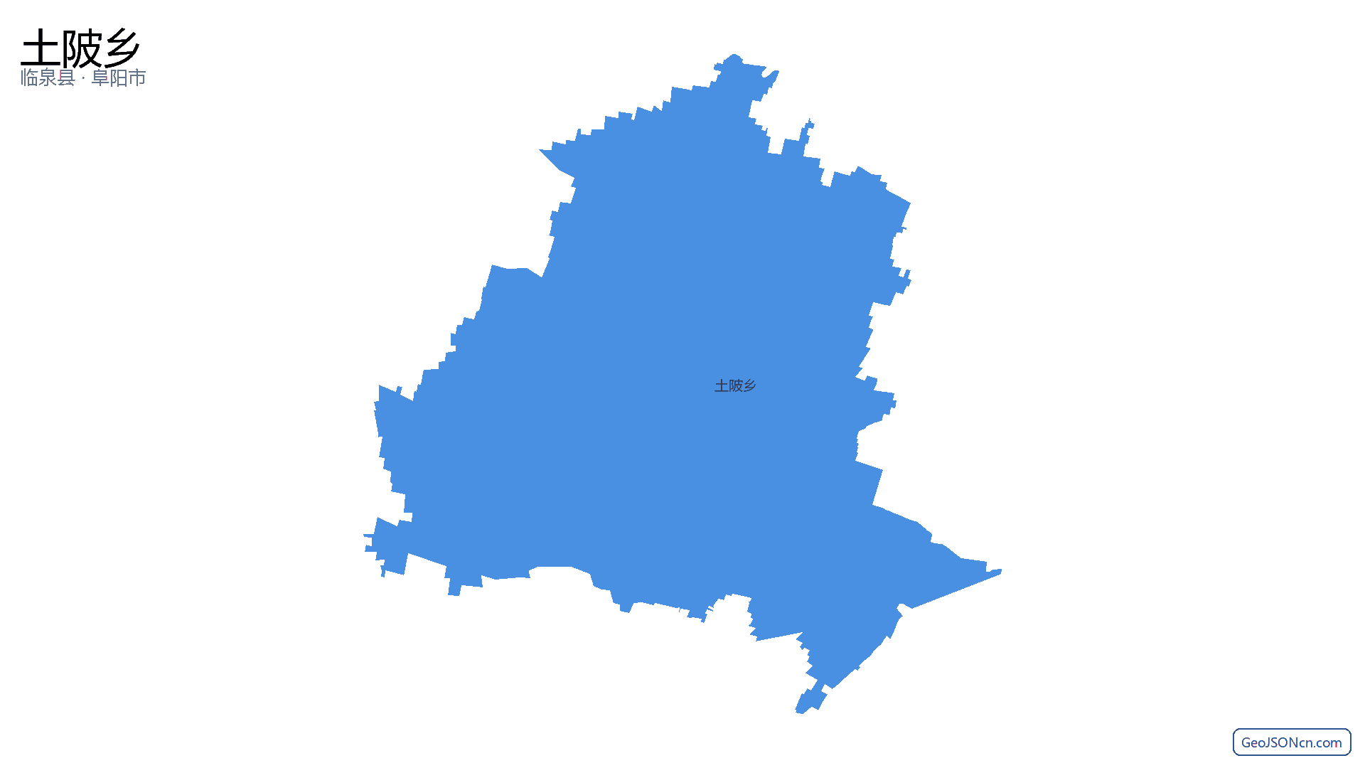 土陂乡行政区划边界地图（临泉县·阜阳市）,提供GeoJSON、SHP矢量边界数据下载及高清地图大图(PNG/JPG) - GeoJSONcn.com