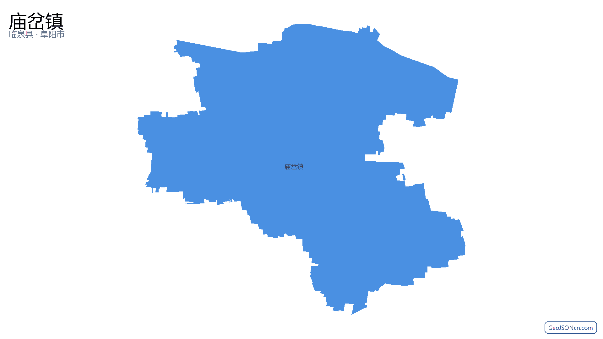 庙岔镇行政区划边界地图（临泉县·阜阳市）,提供GeoJSON、SHP矢量边界数据下载及高清地图大图(PNG/JPG) - GeoJSONcn.com
