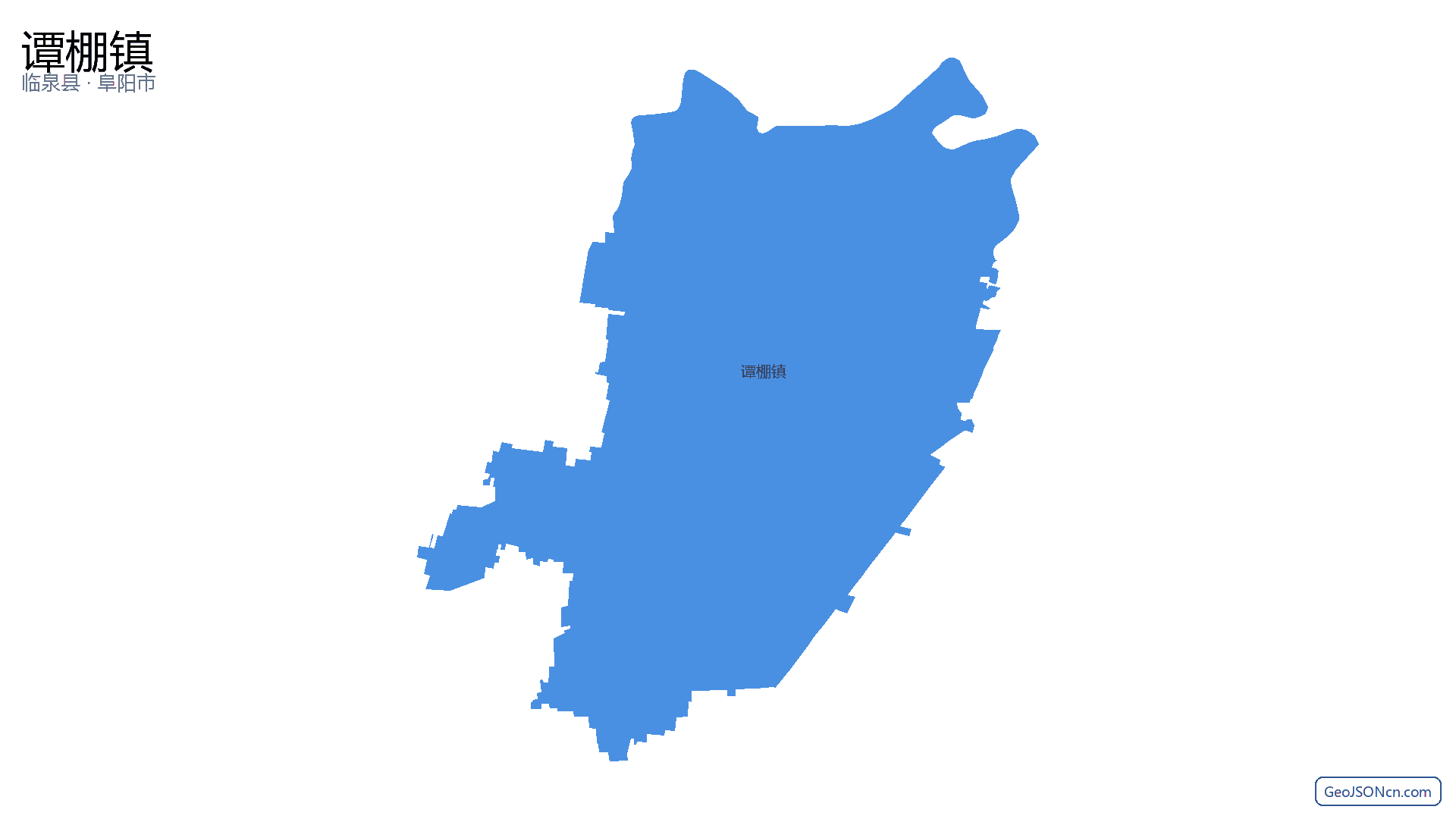谭棚镇行政区划边界地图（临泉县·阜阳市）,提供GeoJSON、SHP矢量边界数据下载及高清地图大图(PNG/JPG) - GeoJSONcn.com