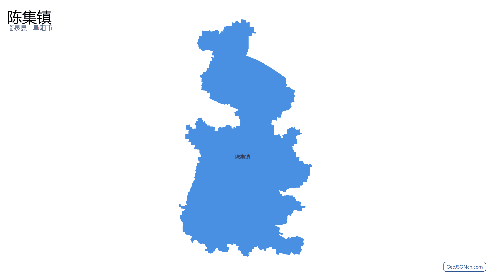 陈集镇行政区划边界地图（临泉县·阜阳市）,提供GeoJSON、SHP矢量边界数据下载及高清地图大图(PNG/JPG) - GeoJSONcn.com