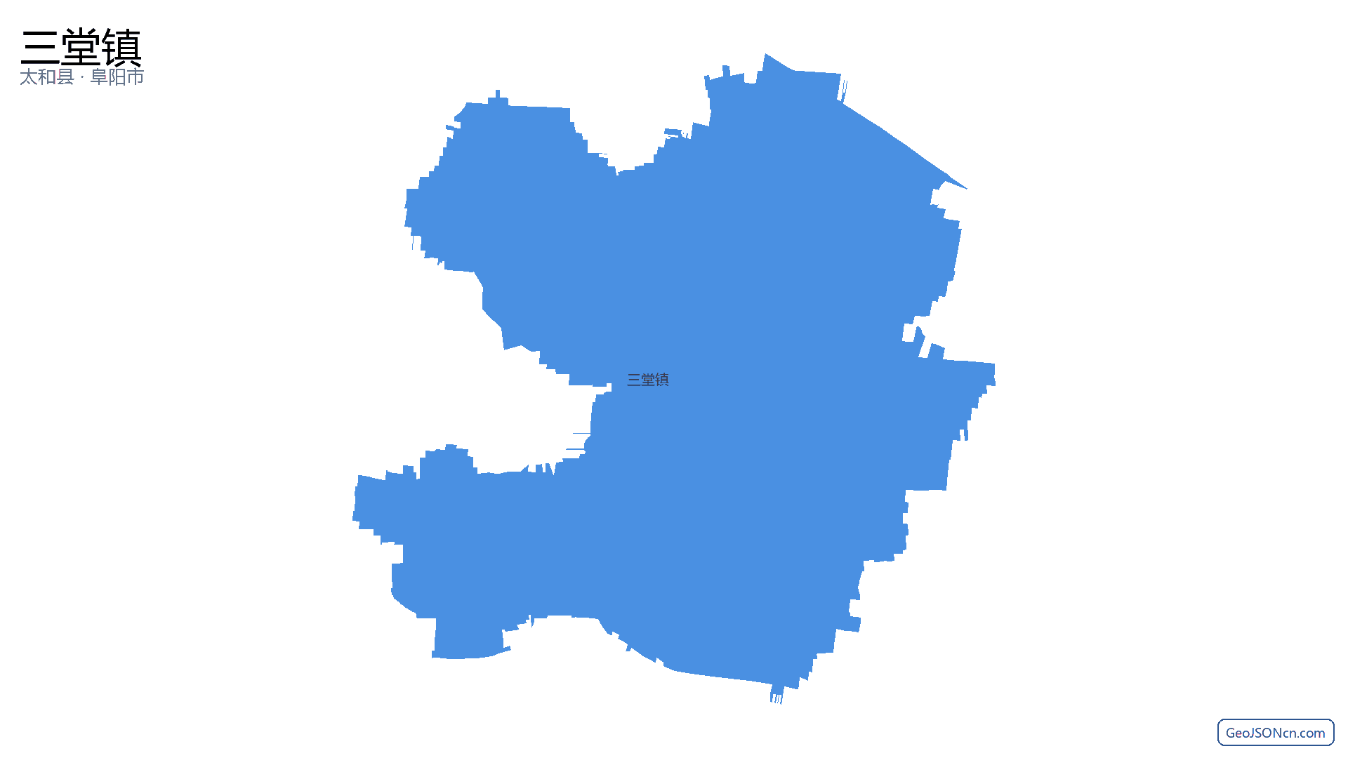 三堂镇行政区划边界地图(太和县·阜阳市),提供GeoJSON、SHP矢量边界数据下载及高清地图大图(PNG/JPG) - GeoJSONcn.com
