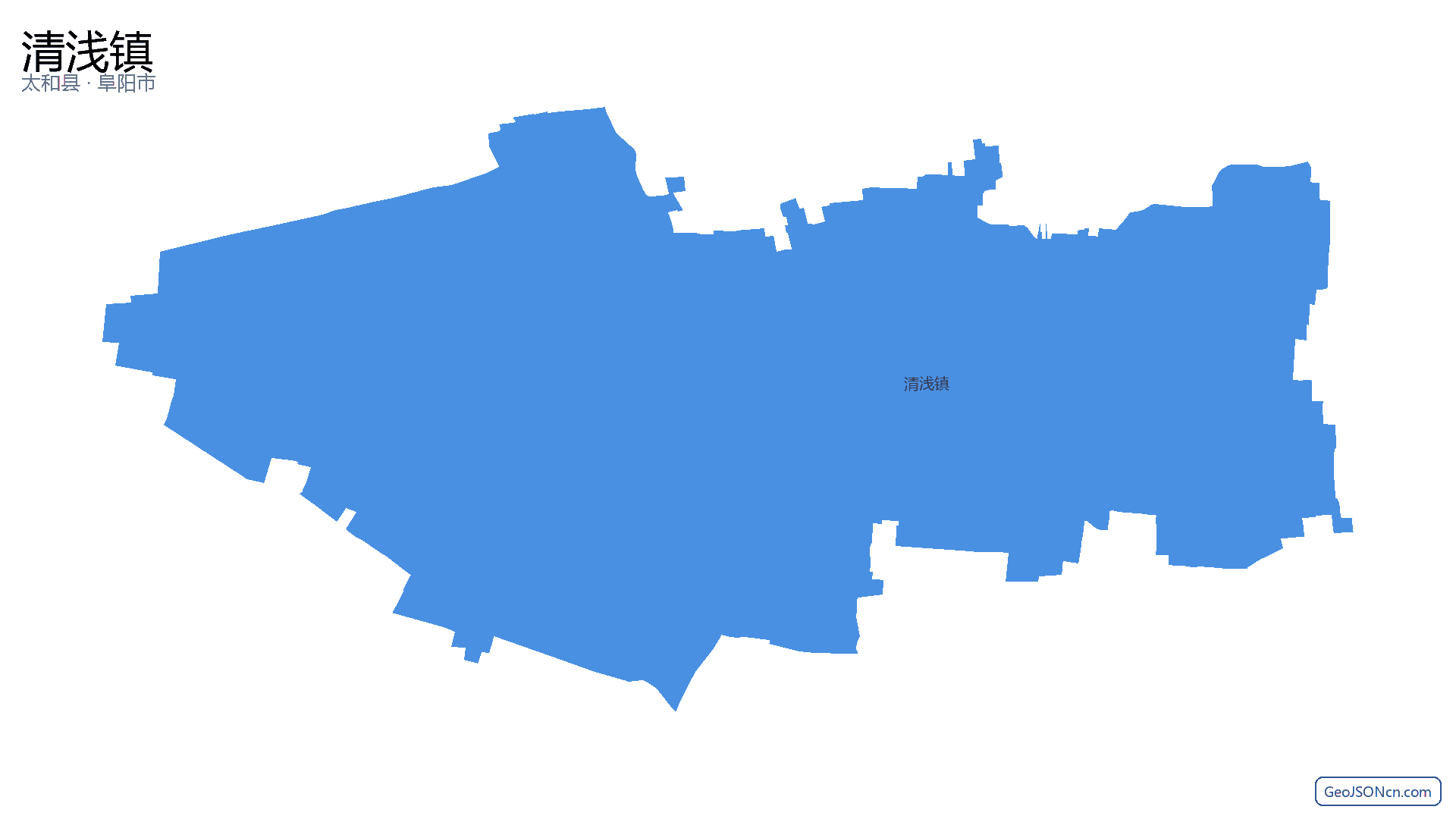 清浅镇行政区划边界地图（太和县·阜阳市）,提供GeoJSON、SHP矢量边界数据下载及高清地图大图(PNG/JPG) - GeoJSONcn.com