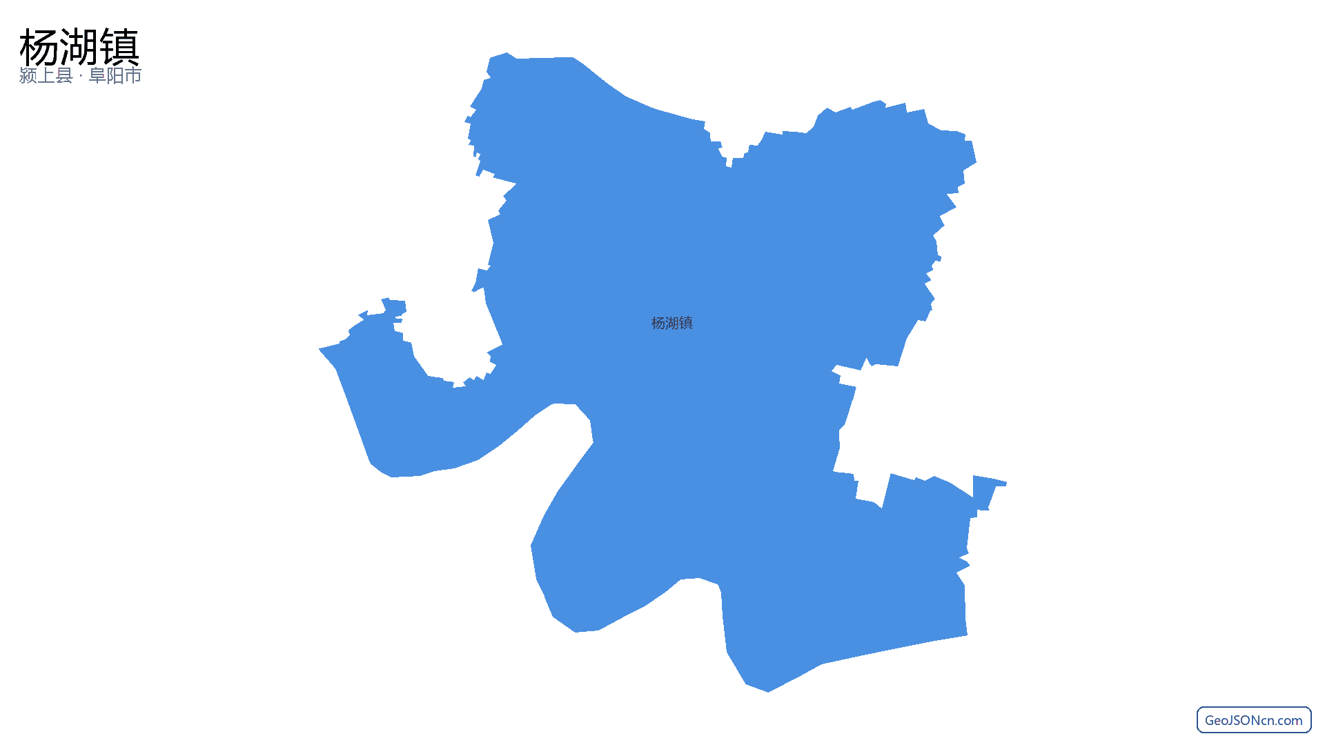 杨湖镇行政区划边界地图(颍上县·阜阳市),提供GeoJSON、SHP矢量边界数据下载及高清地图大图(PNG/JPG) - GeoJSONcn.com