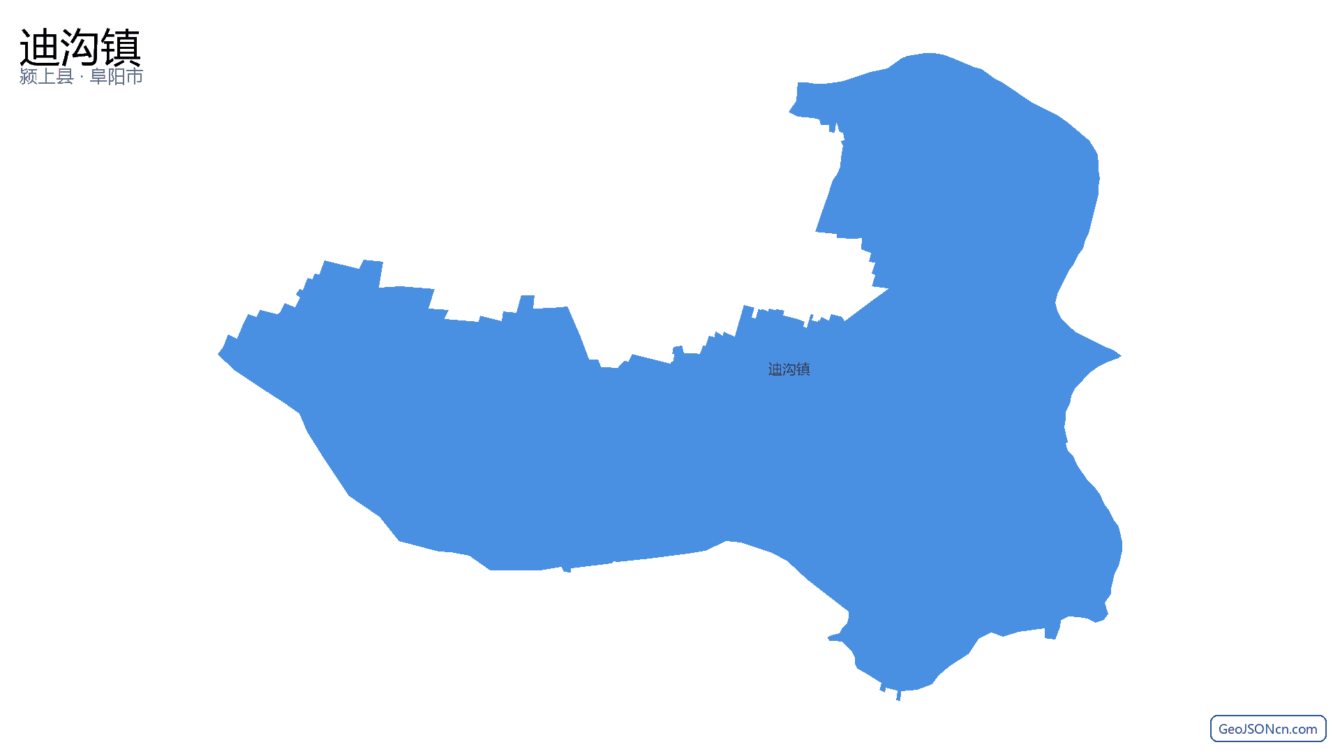 迪沟镇行政区划边界地图（颍上县·阜阳市）,提供GeoJSON、SHP矢量边界数据下载及高清地图大图(PNG/JPG) - GeoJSONcn.com