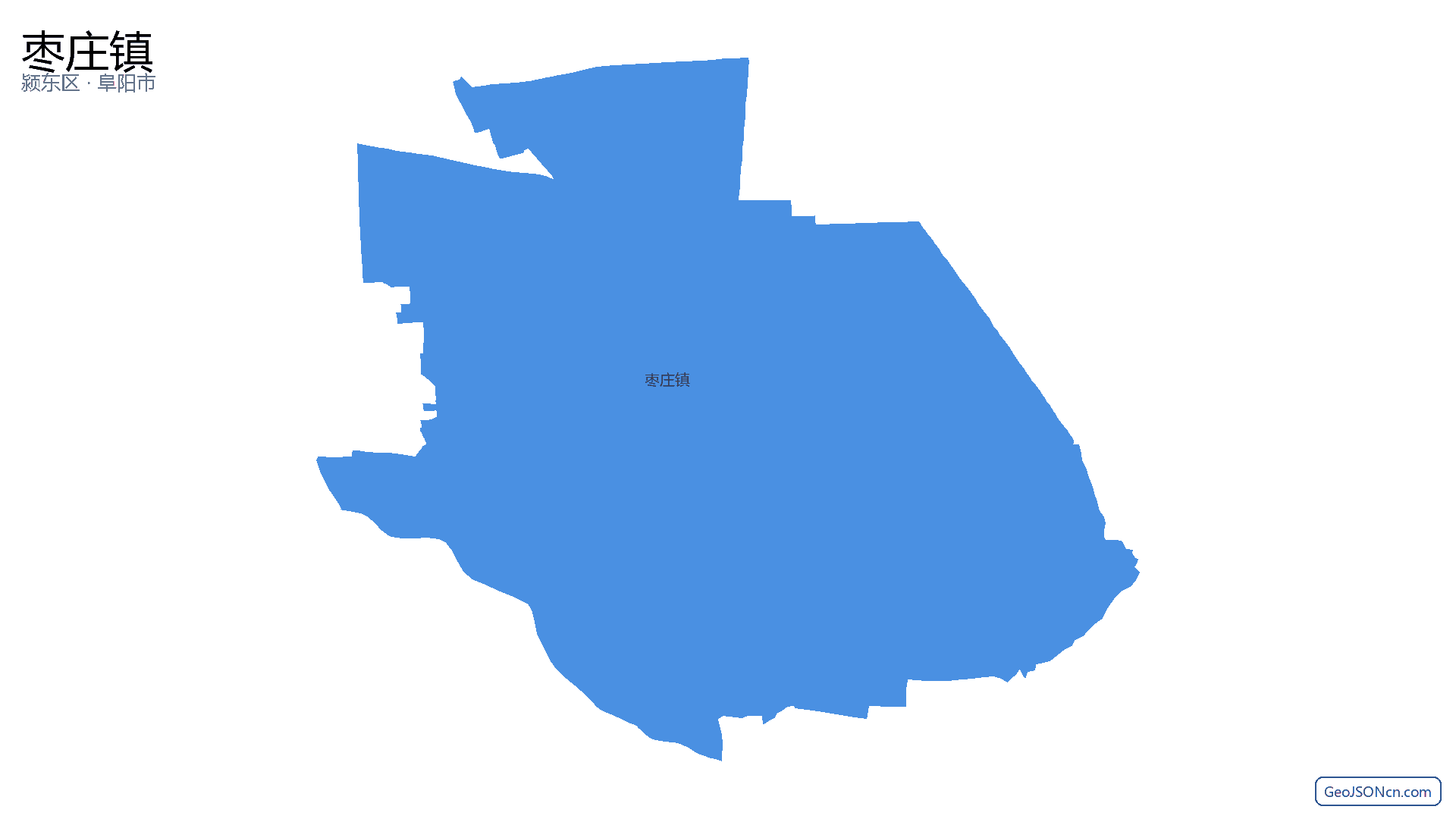 枣庄镇行政区划边界地图（颍东区·阜阳市）,提供GeoJSON、SHP矢量边界数据下载及高清地图大图(PNG/JPG) - GeoJSONcn.com