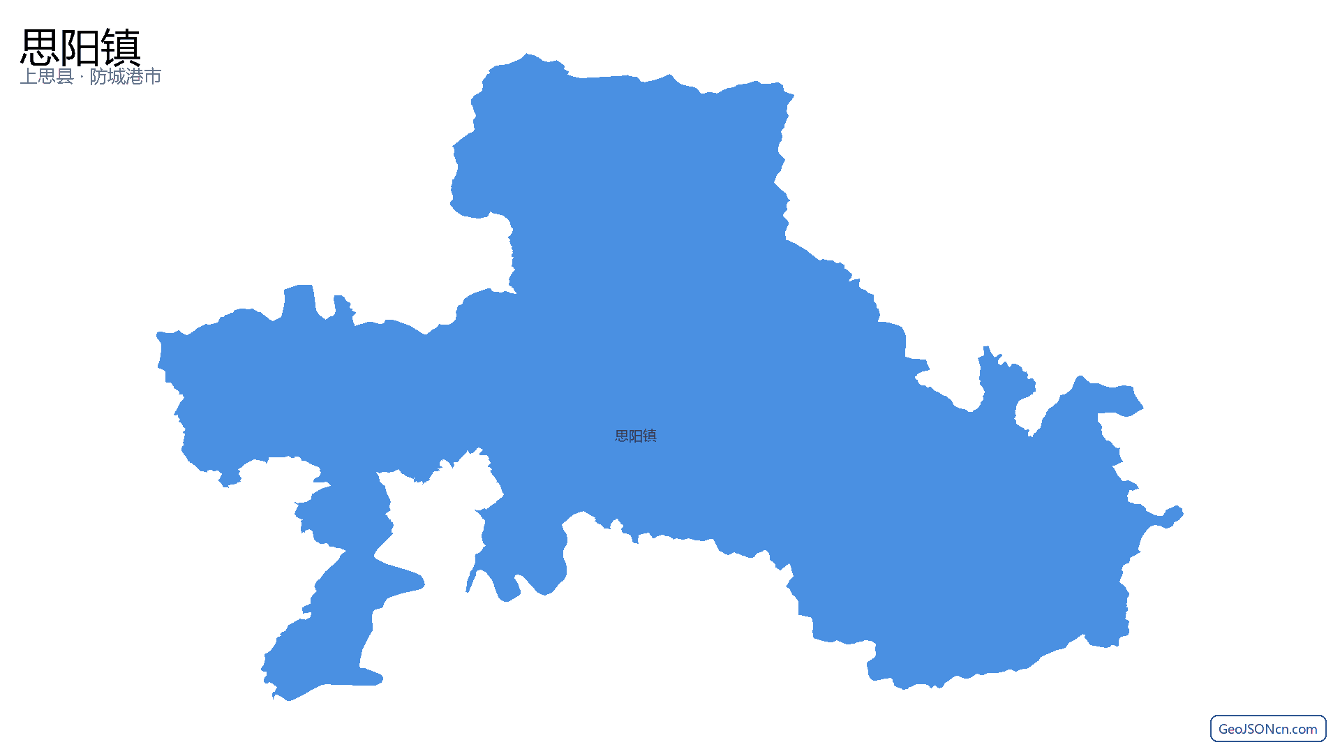 思阳镇行政区划边界地图(上思县·防城港市),提供GeoJSON、SHP矢量边界数据下载及高清地图大图(PNG/JPG) - GeoJSONcn.com