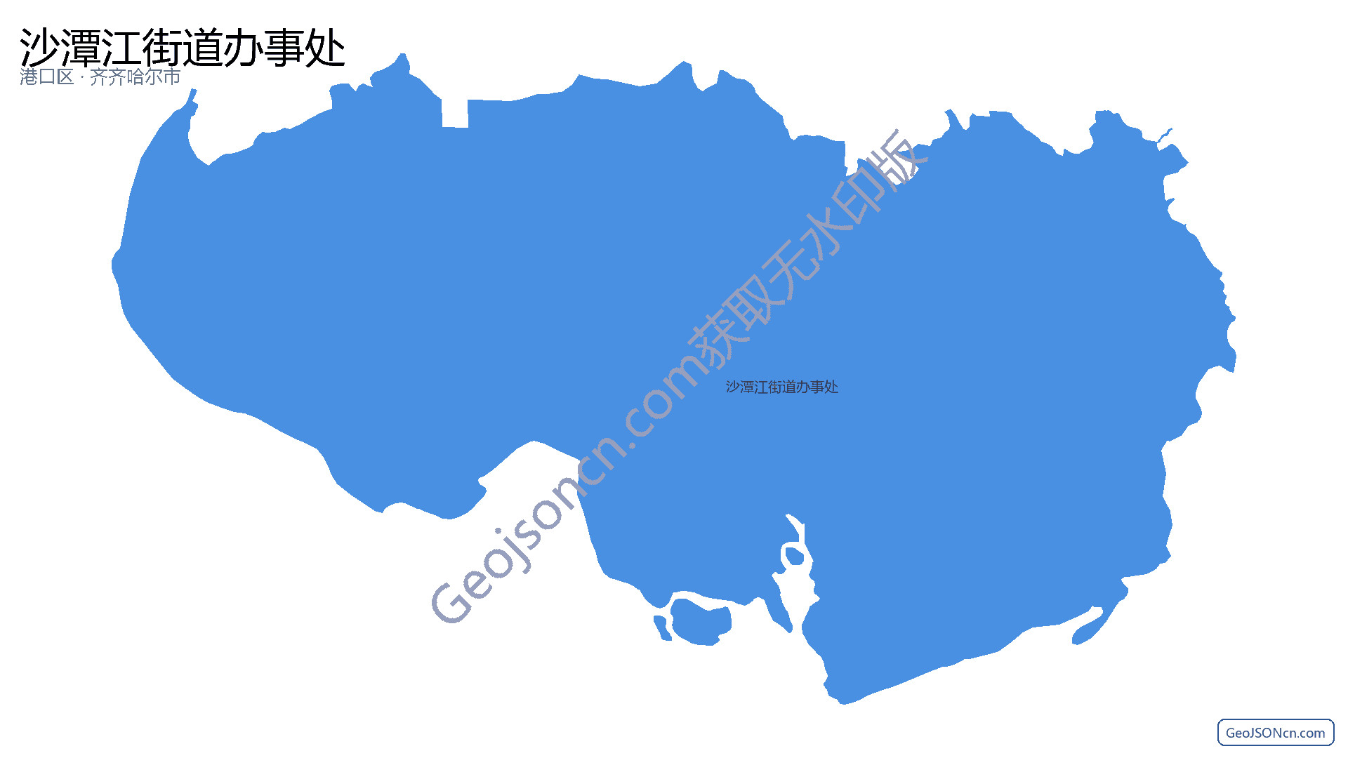 沙潭江街道办事处行政区划边界地图（港口区·防城港市）,提供GeoJSON、SHP矢量边界数据下载及高清地图大图(PNG/JPG) - GeoJSONcn.com