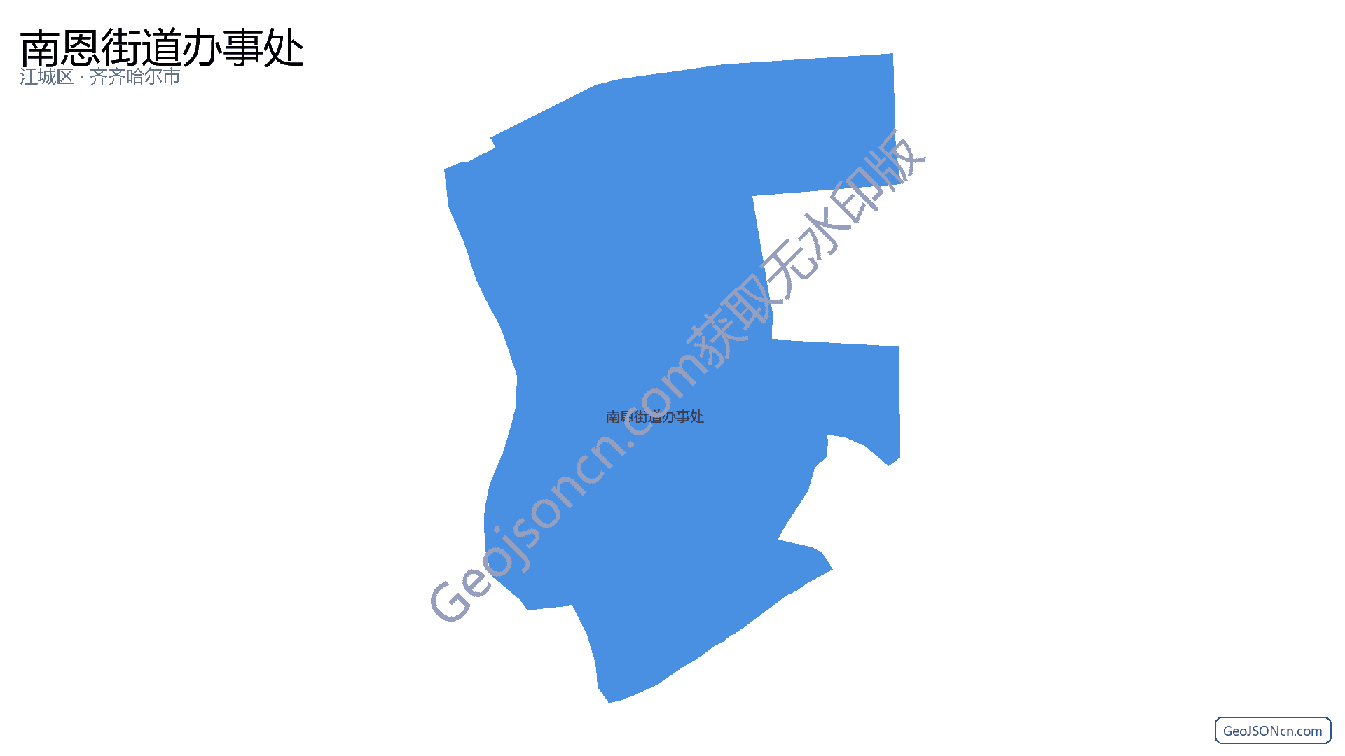 南恩街道办事处行政区划边界地图（江城区·阳江市）,提供GeoJSON、SHP矢量边界数据下载及高清地图大图(PNG/JPG) - GeoJSONcn.com