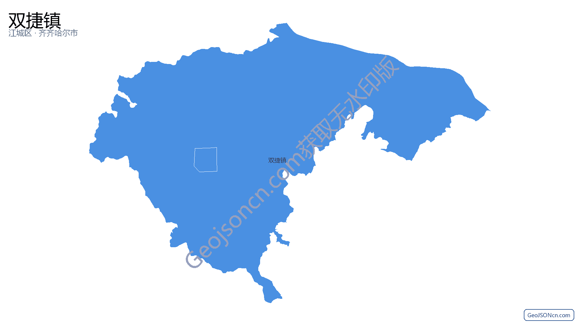 双捷镇行政区划边界地图(江城区·阳江市),提供GeoJSON、SHP矢量边界数据下载及高清地图大图(PNG/JPG) - GeoJSONcn.com