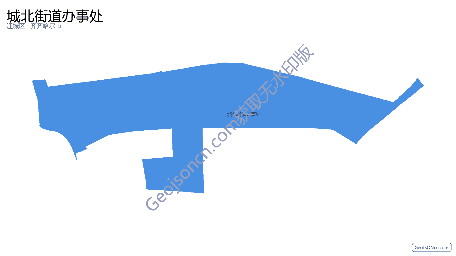 城北街道办事处行政区划边界地图（江城区·阳江市）,提供GeoJSON、SHP矢量边界数据下载及高清地图大图(PNG/JPG) - GeoJSONcn.com