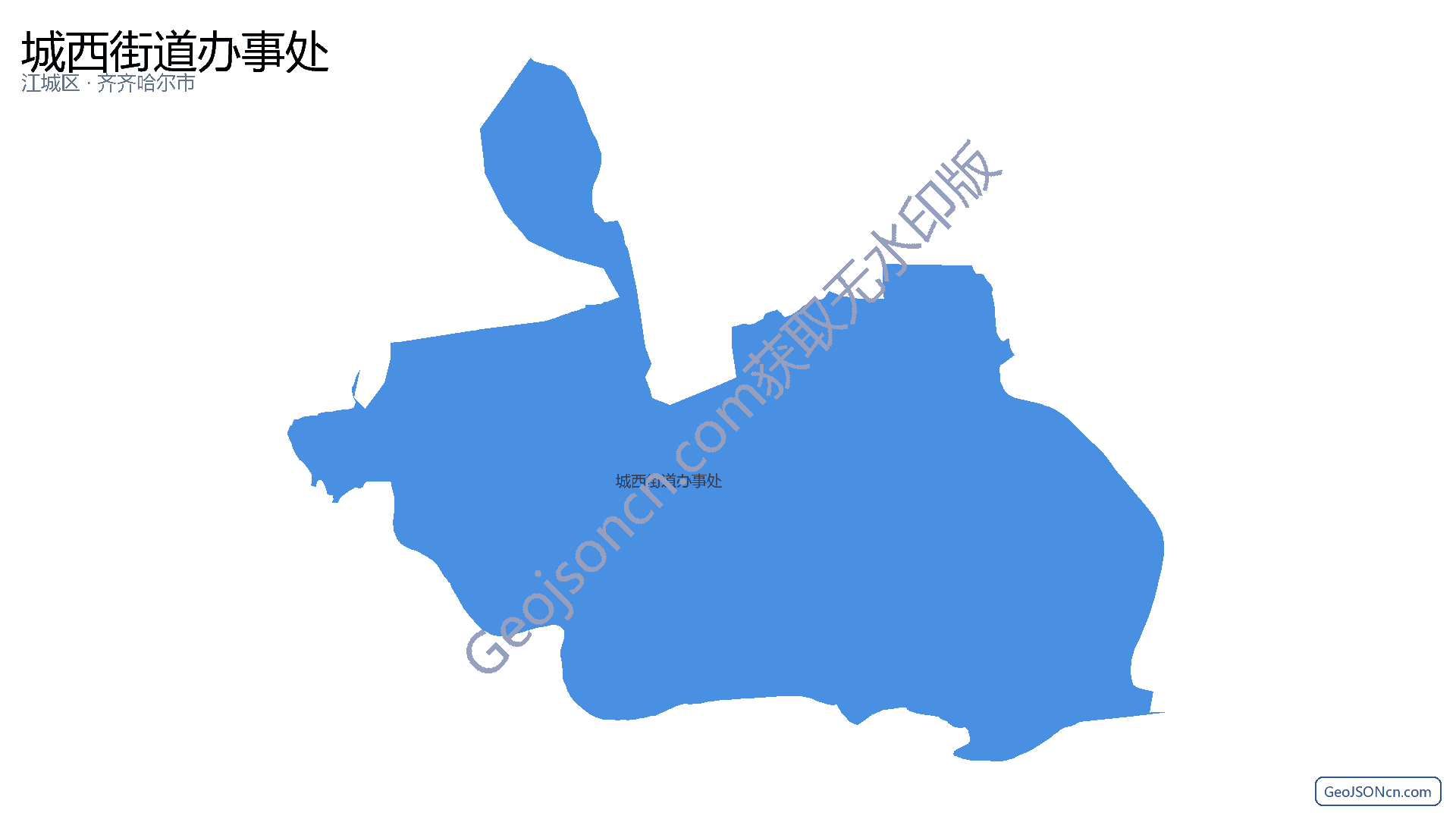 城西街道办事处行政区划边界地图（江城区·阳江市）,提供GeoJSON、SHP矢量边界数据下载及高清地图大图(PNG/JPG) - GeoJSONcn.com