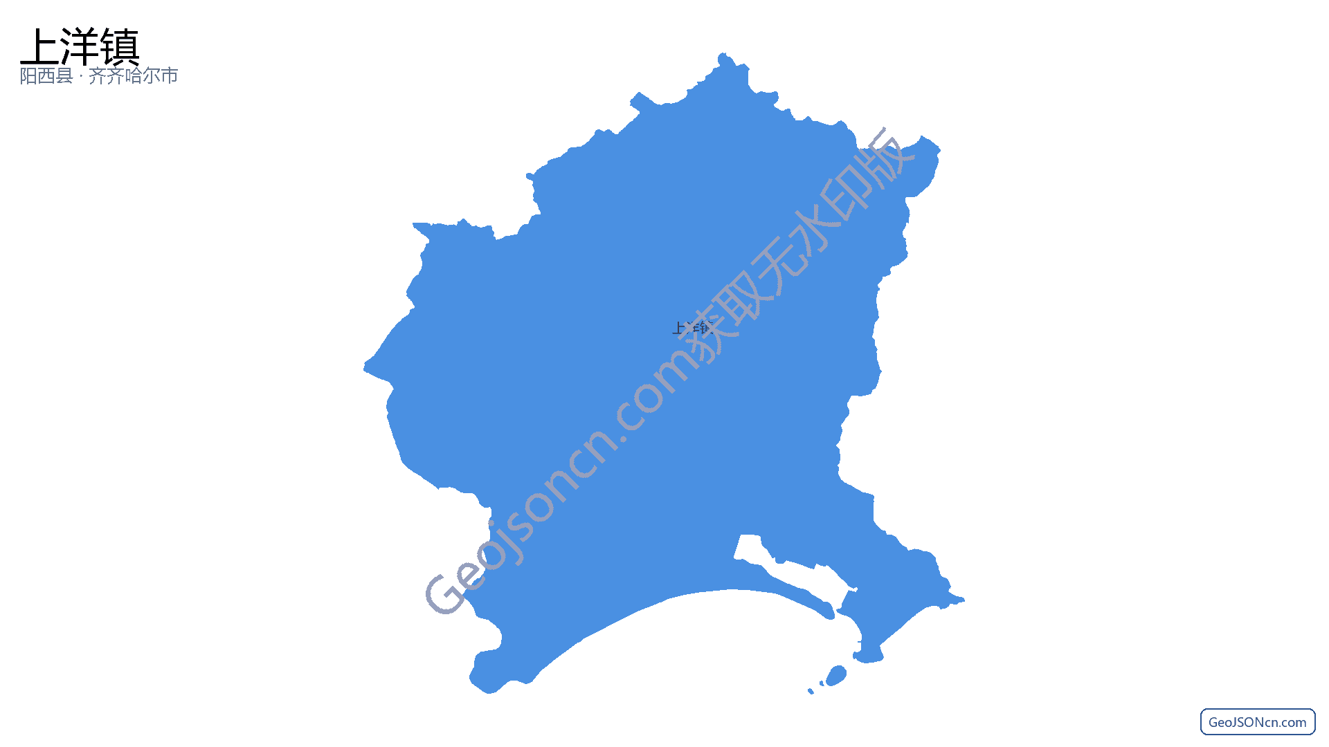 上洋镇行政区划边界地图（阳西县·阳江市）,提供GeoJSON、SHP矢量边界数据下载及高清地图大图(PNG/JPG) - GeoJSONcn.com