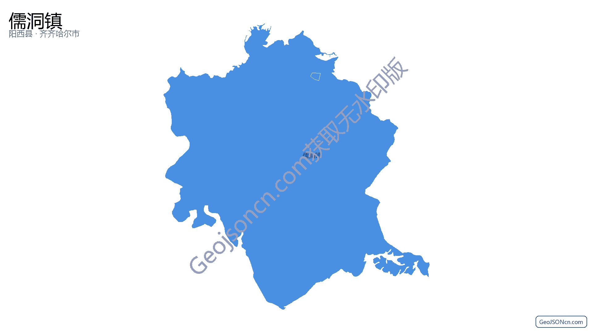 儒洞镇行政区划边界地图（阳西县·阳江市）,提供GeoJSON、SHP矢量边界数据下载及高清地图大图(PNG/JPG) - GeoJSONcn.com
