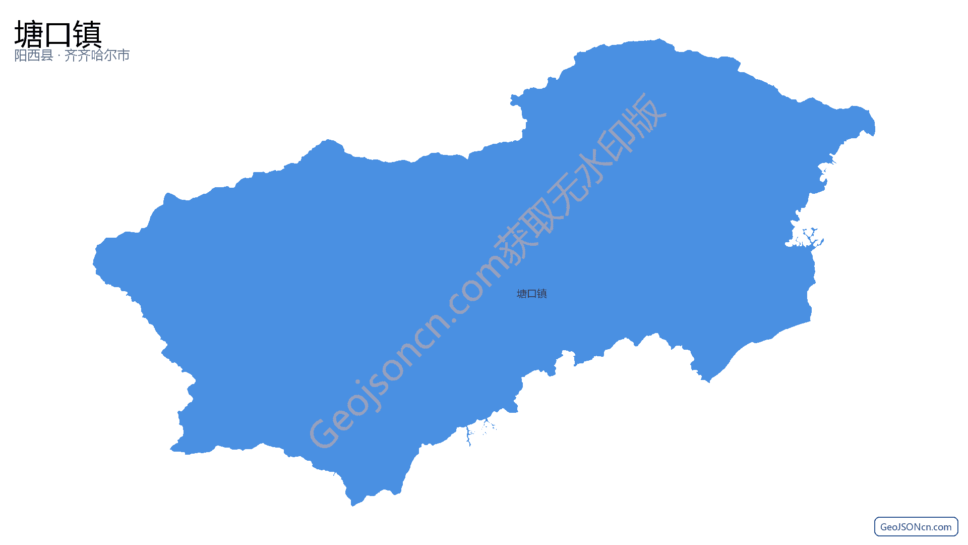 塘口镇行政区划边界地图（阳西县·阳江市）,提供GeoJSON、SHP矢量边界数据下载及高清地图大图(PNG/JPG) - GeoJSONcn.com