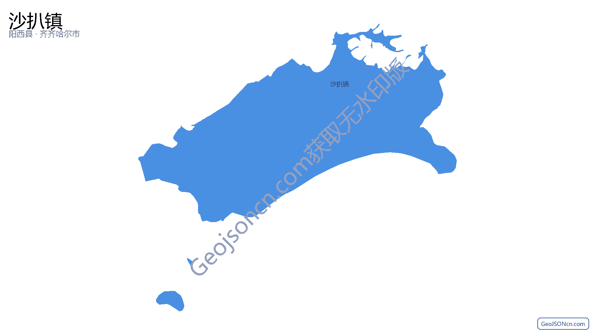 沙扒镇行政区划边界地图（阳西县·阳江市）,提供GeoJSON、SHP矢量边界数据下载及高清地图大图(PNG/JPG) - GeoJSONcn.com