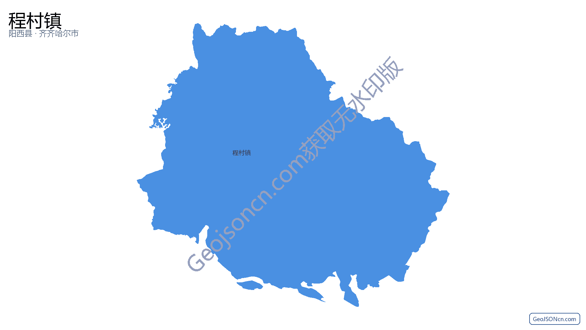 程村镇行政区划边界地图（阳西县·阳江市）,提供GeoJSON、SHP矢量边界数据下载及高清地图大图(PNG/JPG) - GeoJSONcn.com