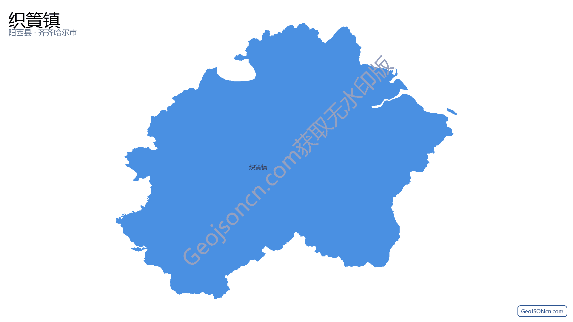 织篢镇行政区划边界地图（阳西县·阳江市）,提供GeoJSON、SHP矢量边界数据下载及高清地图大图(PNG/JPG) - GeoJSONcn.com