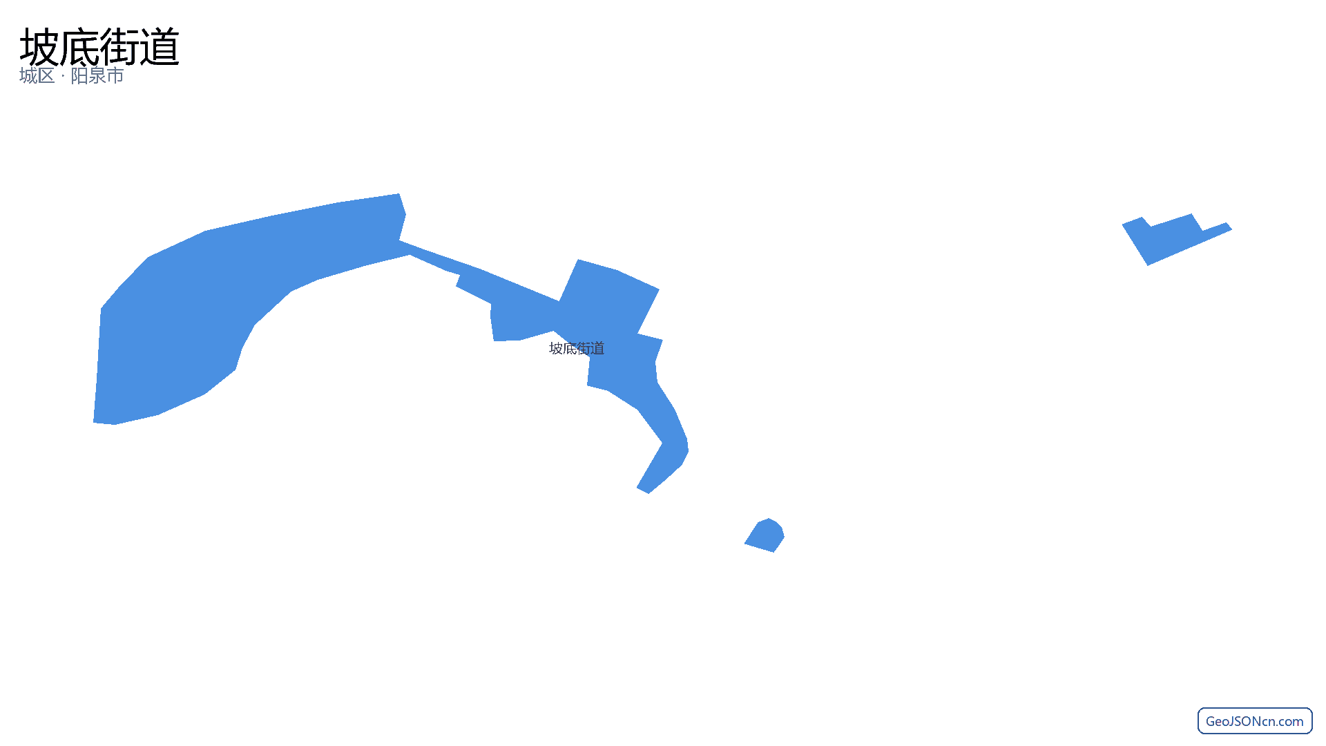 坡底街道行政区划边界地图（城区·阳泉市）,提供GeoJSON、SHP矢量边界数据下载及高清地图大图(PNG/JPG) - GeoJSONcn.com