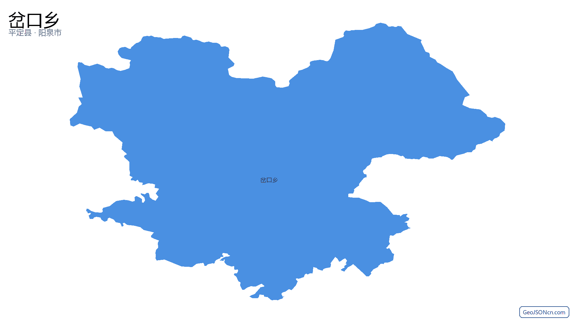 岔口乡行政区划边界地图(平定县·阳泉市),提供GeoJSON、SHP矢量边界数据下载及高清地图大图(PNG/JPG) - GeoJSONcn.com