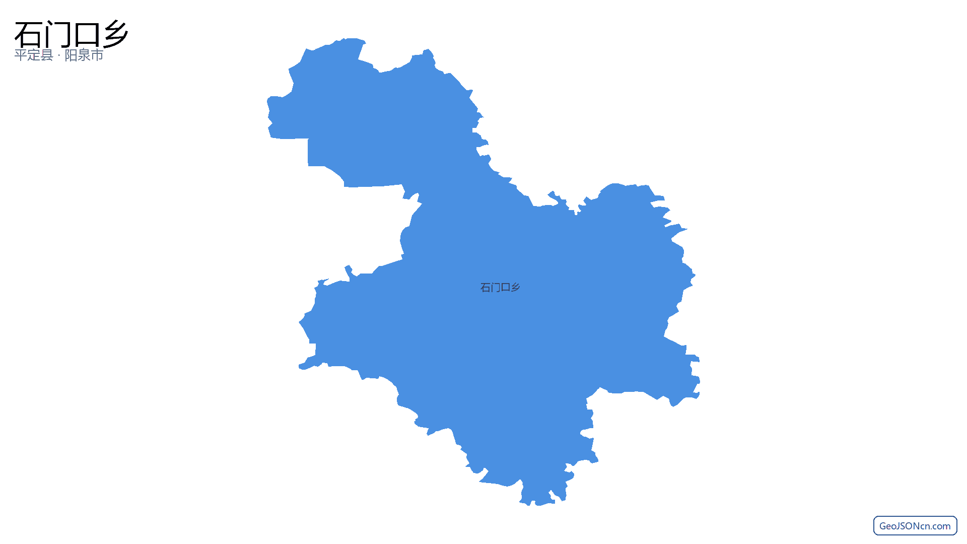 石门口乡行政区划边界地图（平定县·阳泉市）,提供GeoJSON、SHP矢量边界数据下载及高清地图大图(PNG/JPG) - GeoJSONcn.com