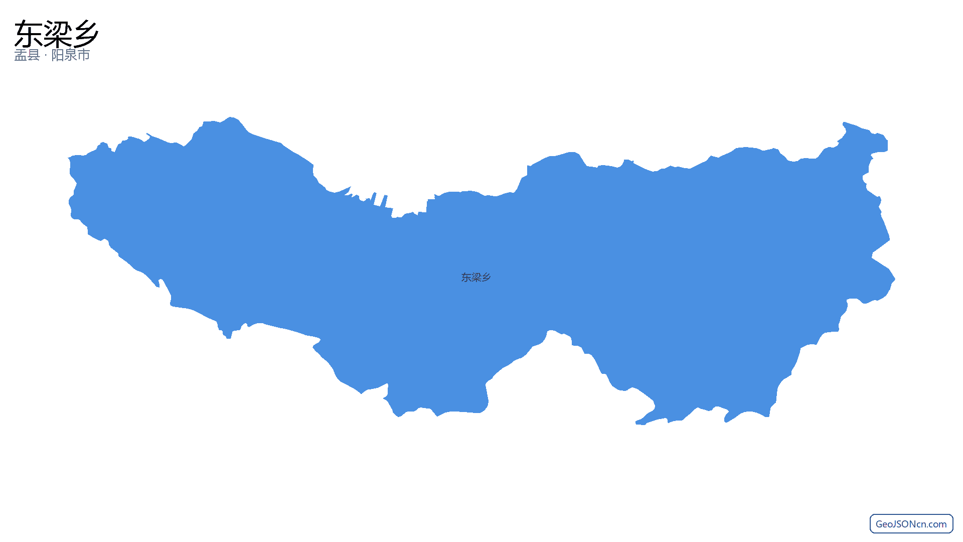 东梁乡行政区划边界地图（盂县·阳泉市）,提供GeoJSON、SHP矢量边界数据下载及高清地图大图(PNG/JPG) - GeoJSONcn.com