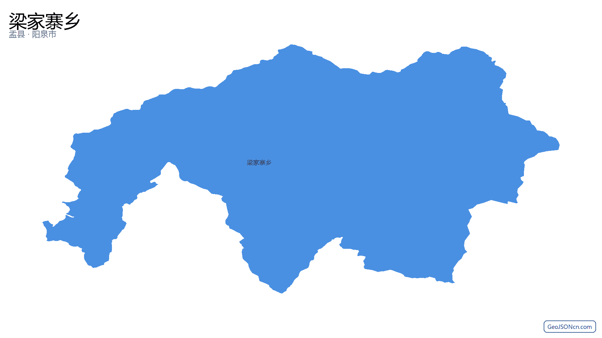 梁家寨乡行政区划边界地图（盂县·阳泉市）,提供GeoJSON、SHP矢量边界数据下载及高清地图大图(PNG/JPG) - GeoJSONcn.com