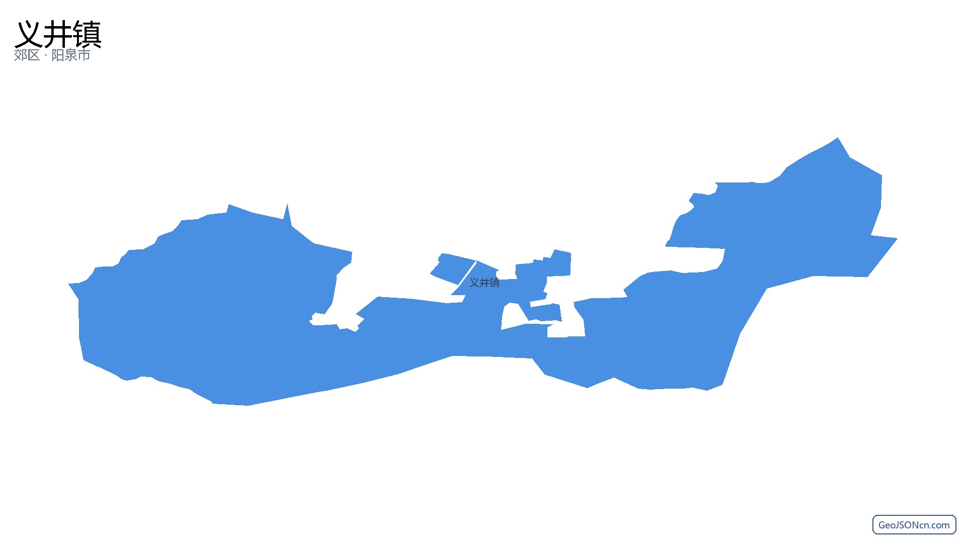 义井镇行政区划边界地图（郊区·阳泉市）,提供GeoJSON、SHP矢量边界数据下载及高清地图大图(PNG/JPG) - GeoJSONcn.com