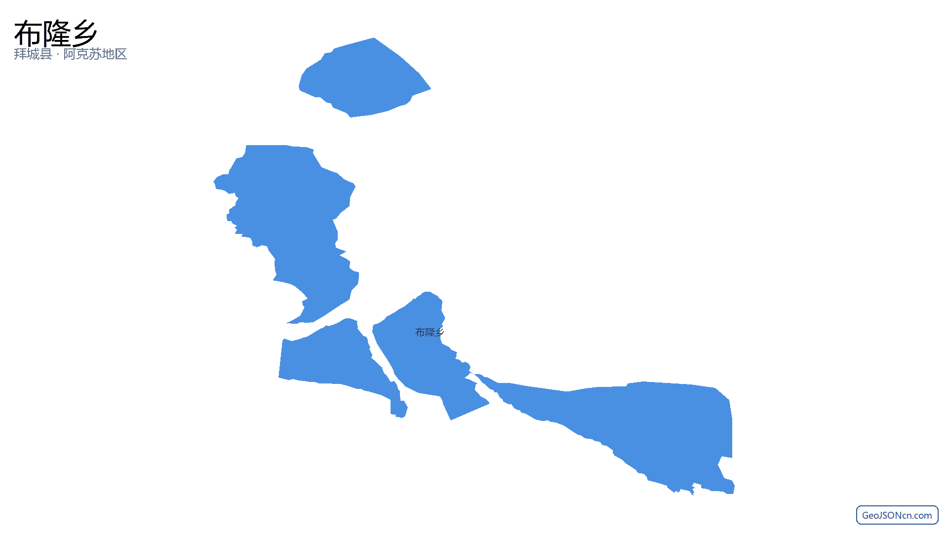 布隆乡行政区划边界地图(拜城县·阿克苏地区),提供GeoJSON、SHP矢量边界数据下载及高清地图大图(PNG/JPG) - GeoJSONcn.com