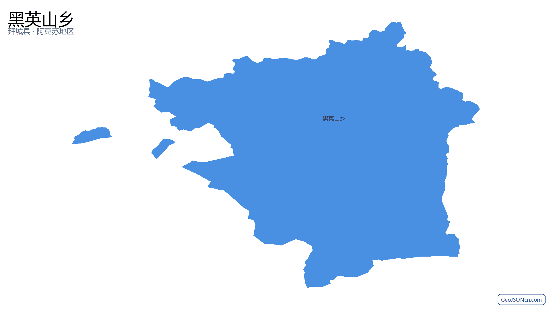 黑英山乡行政区划边界地图（拜城县·阿克苏地区）,提供GeoJSON、SHP矢量边界数据下载及高清地图大图(PNG/JPG) - GeoJSONcn.com