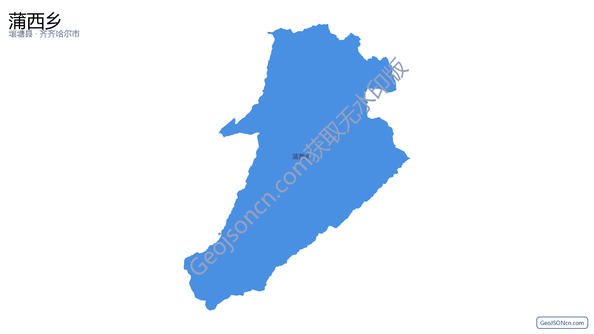 蒲西乡行政区划边界地图(壤塘县·阿坝藏族羌族自治州),提供GeoJSON、SHP矢量边界数据下载及高清地图大图(PNG/JPG) - GeoJSONcn.com