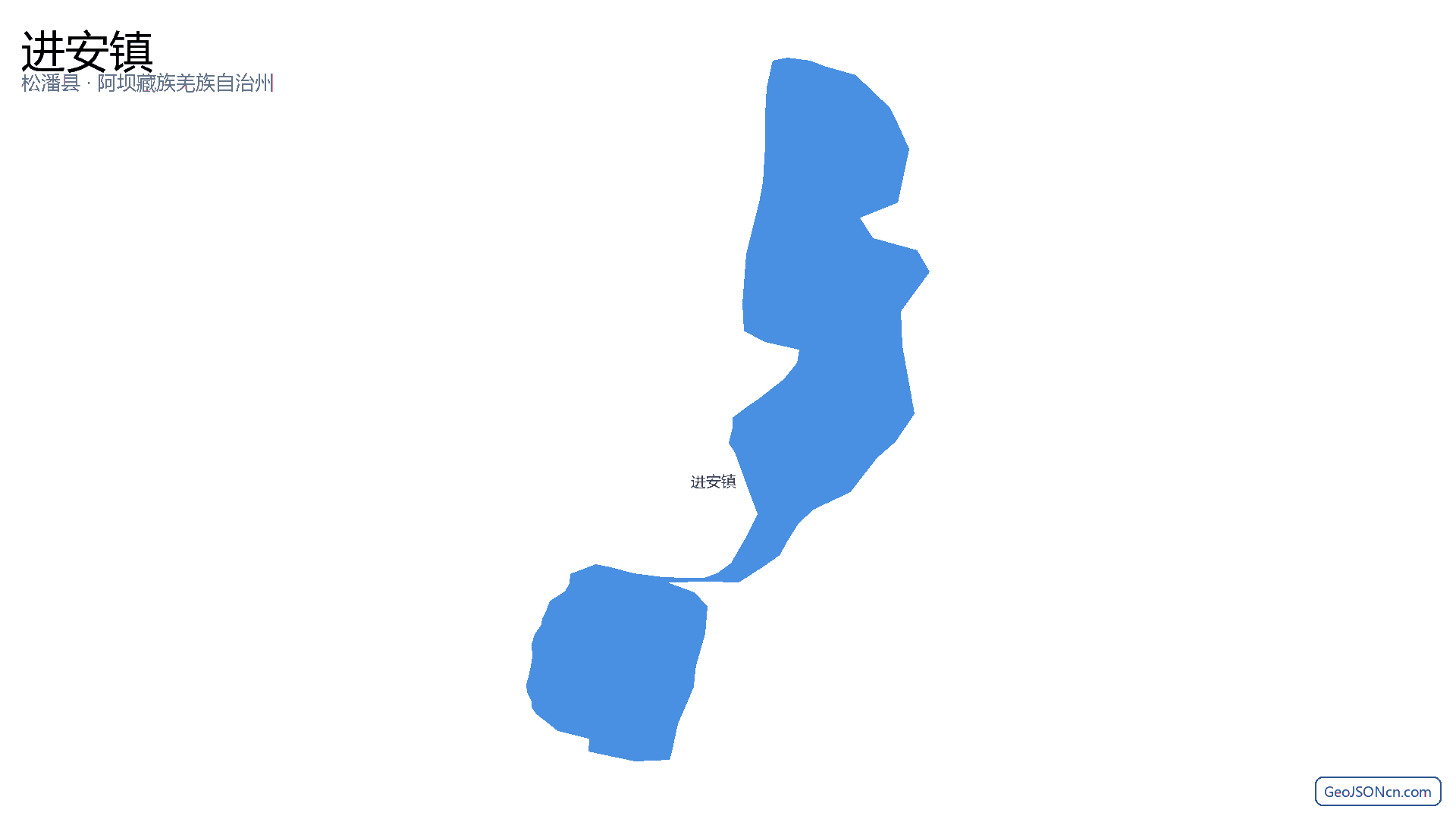 进安镇行政区划边界地图（松潘县·阿坝藏族羌族自治州）,提供GeoJSON、SHP矢量边界数据下载及高清地图大图(PNG/JPG) - GeoJSONcn.com