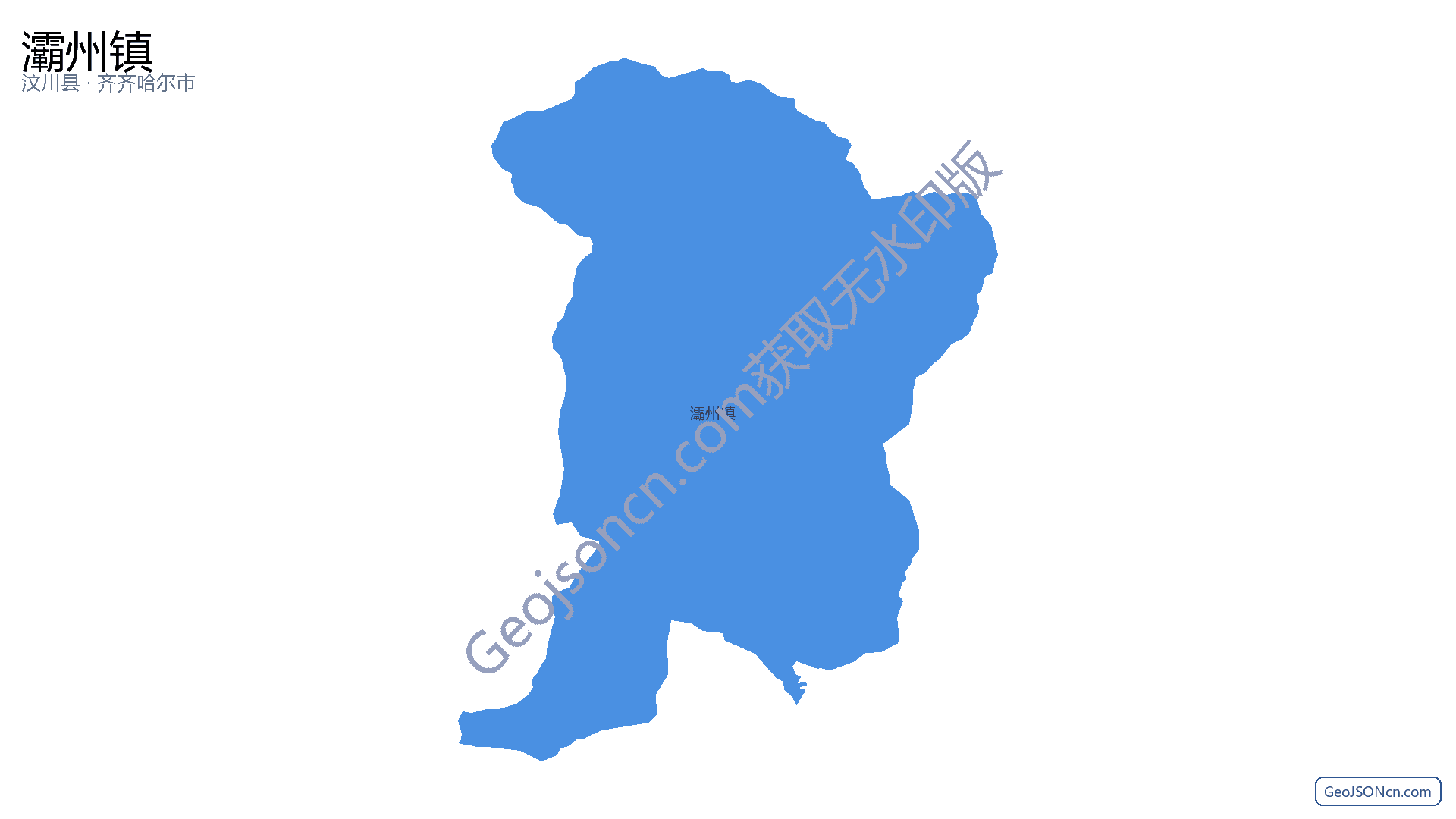 灞州镇行政区划边界地图（汶川县·阿坝藏族羌族自治州）,提供GeoJSON、SHP矢量边界数据下载及高清地图大图(PNG/JPG) - GeoJSONcn.com