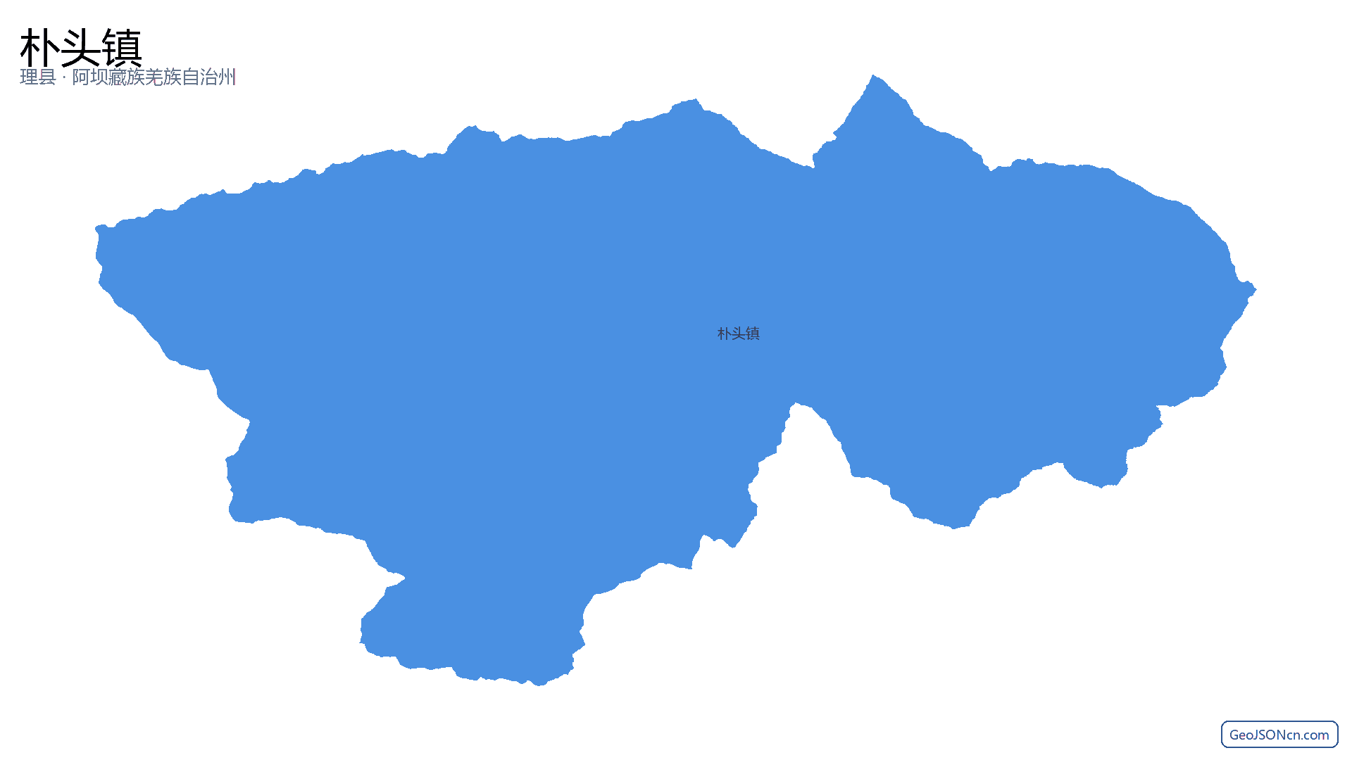 朴头镇行政区划边界地图（理县·阿坝藏族羌族自治州）,提供GeoJSON、SHP矢量边界数据下载及高清地图大图(PNG/JPG) - GeoJSONcn.com
