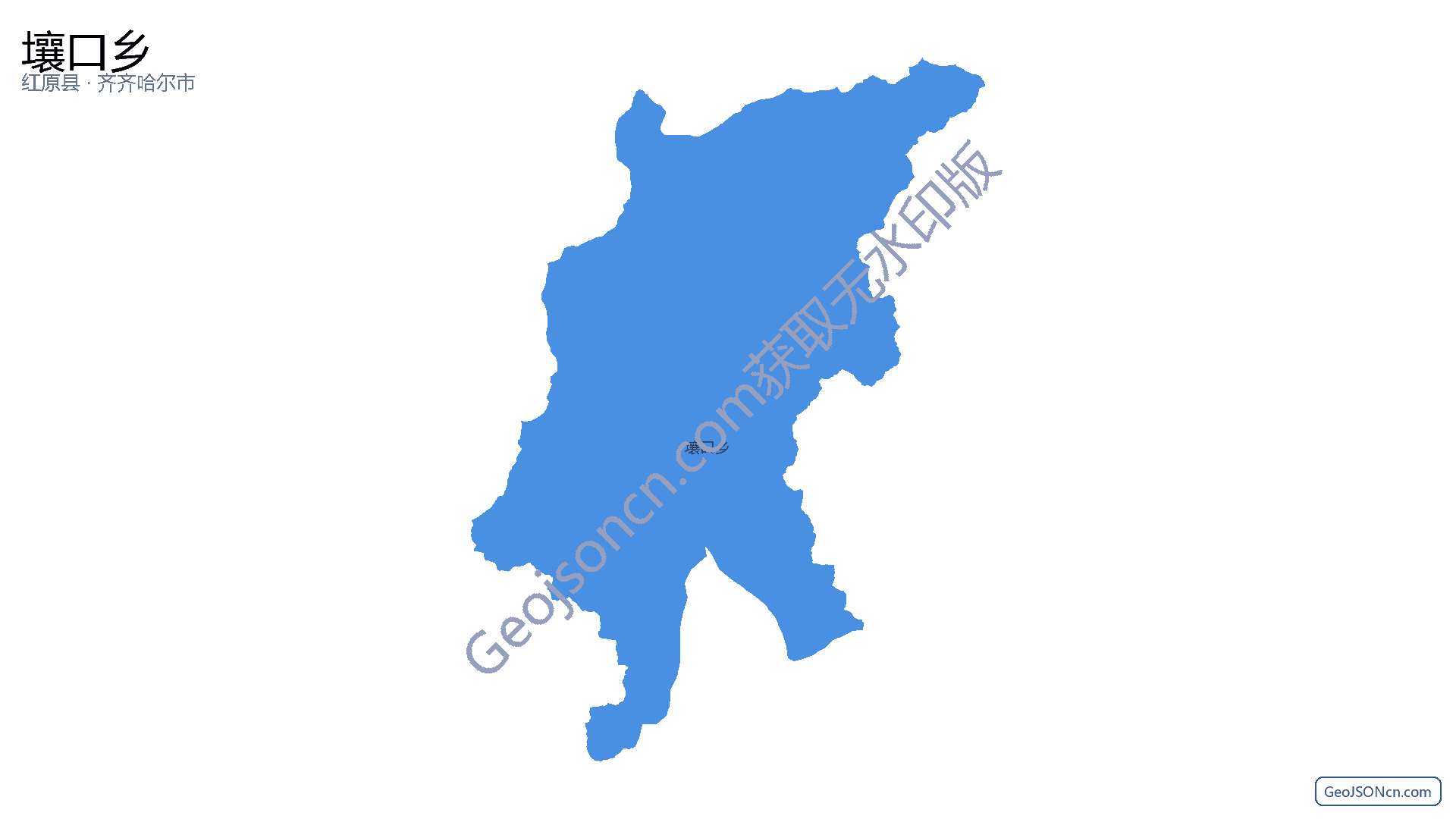 壤口乡行政区划边界地图（红原县·阿坝藏族羌族自治州）,提供GeoJSON、SHP矢量边界数据下载及高清地图大图(PNG/JPG) - GeoJSONcn.com