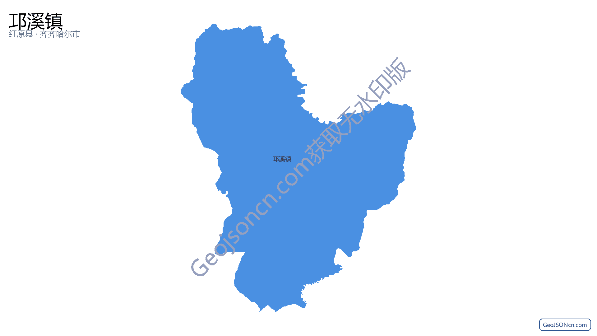 邛溪镇行政区划边界地图(红原县·阿坝藏族羌族自治州),提供GeoJSON、SHP矢量边界数据下载及高清地图大图(PNG/JPG) - GeoJSONcn.com