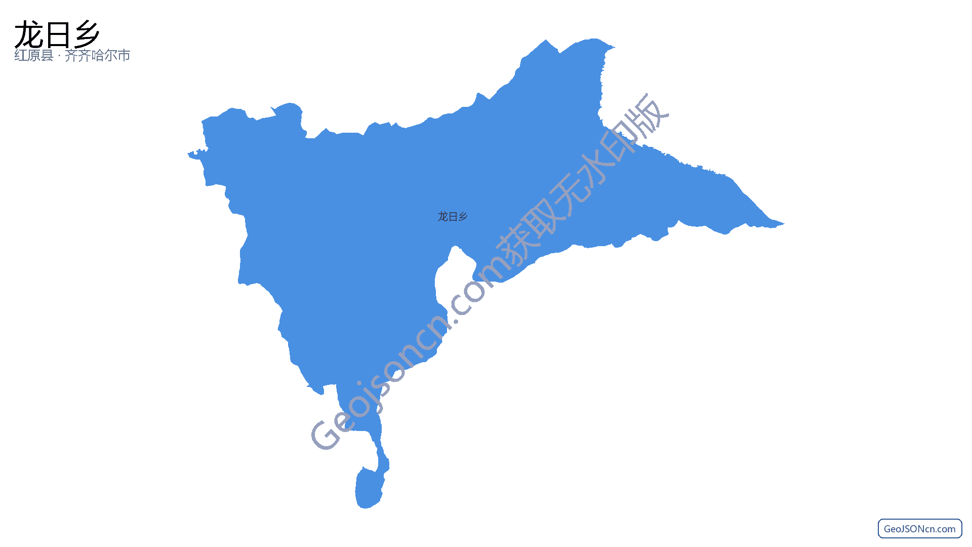 龙日乡行政区划边界地图（红原县·阿坝藏族羌族自治州）,提供GeoJSON、SHP矢量边界数据下载及高清地图大图(PNG/JPG) - GeoJSONcn.com