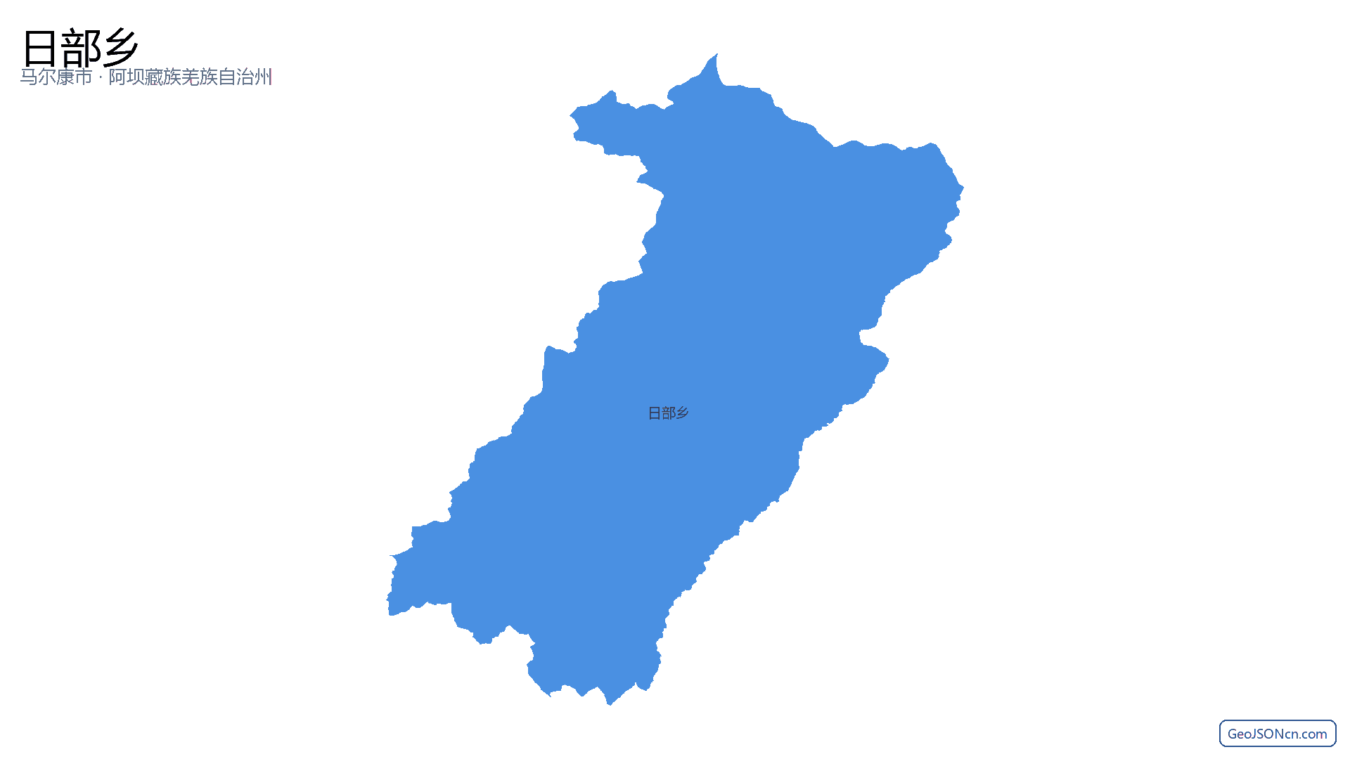 日部乡行政区划边界地图（马尔康市·阿坝藏族羌族自治州）,提供GeoJSON、SHP矢量边界数据下载及高清地图大图(PNG/JPG) - GeoJSONcn.com