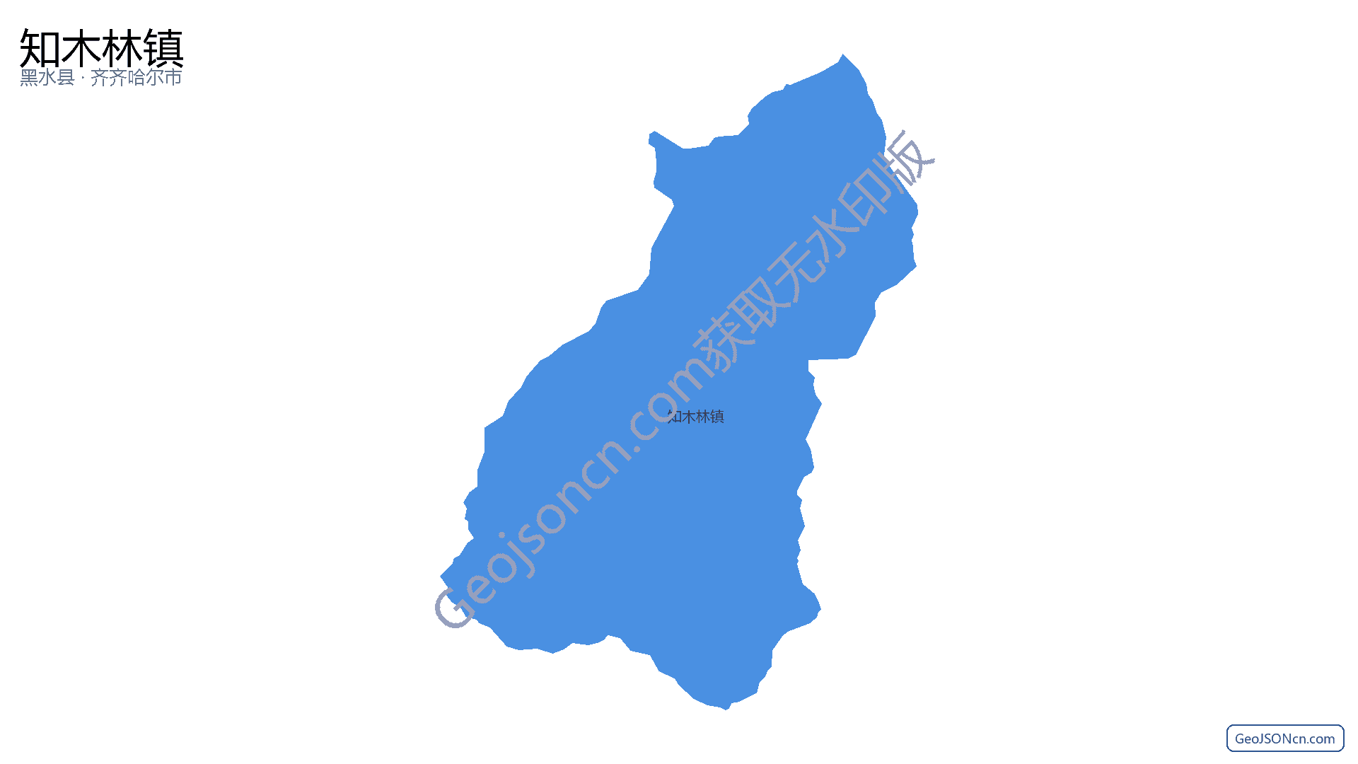 知木林镇行政区划边界地图（黑水县·阿坝藏族羌族自治州）,提供GeoJSON、SHP矢量边界数据下载及高清地图大图(PNG/JPG) - GeoJSONcn.com